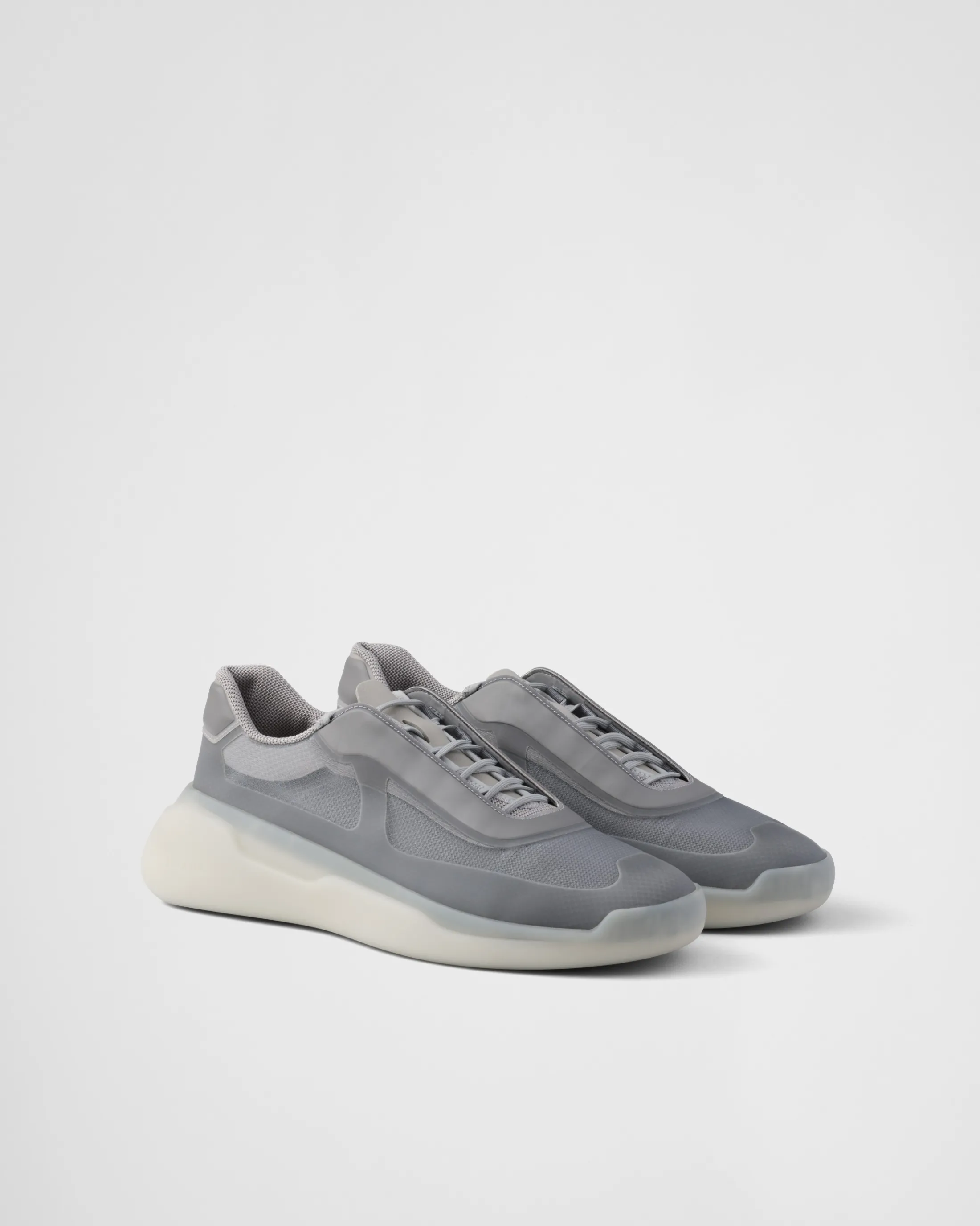 Prada America's Cup Re-Nylon and bike fabric sneakers Grey Hot