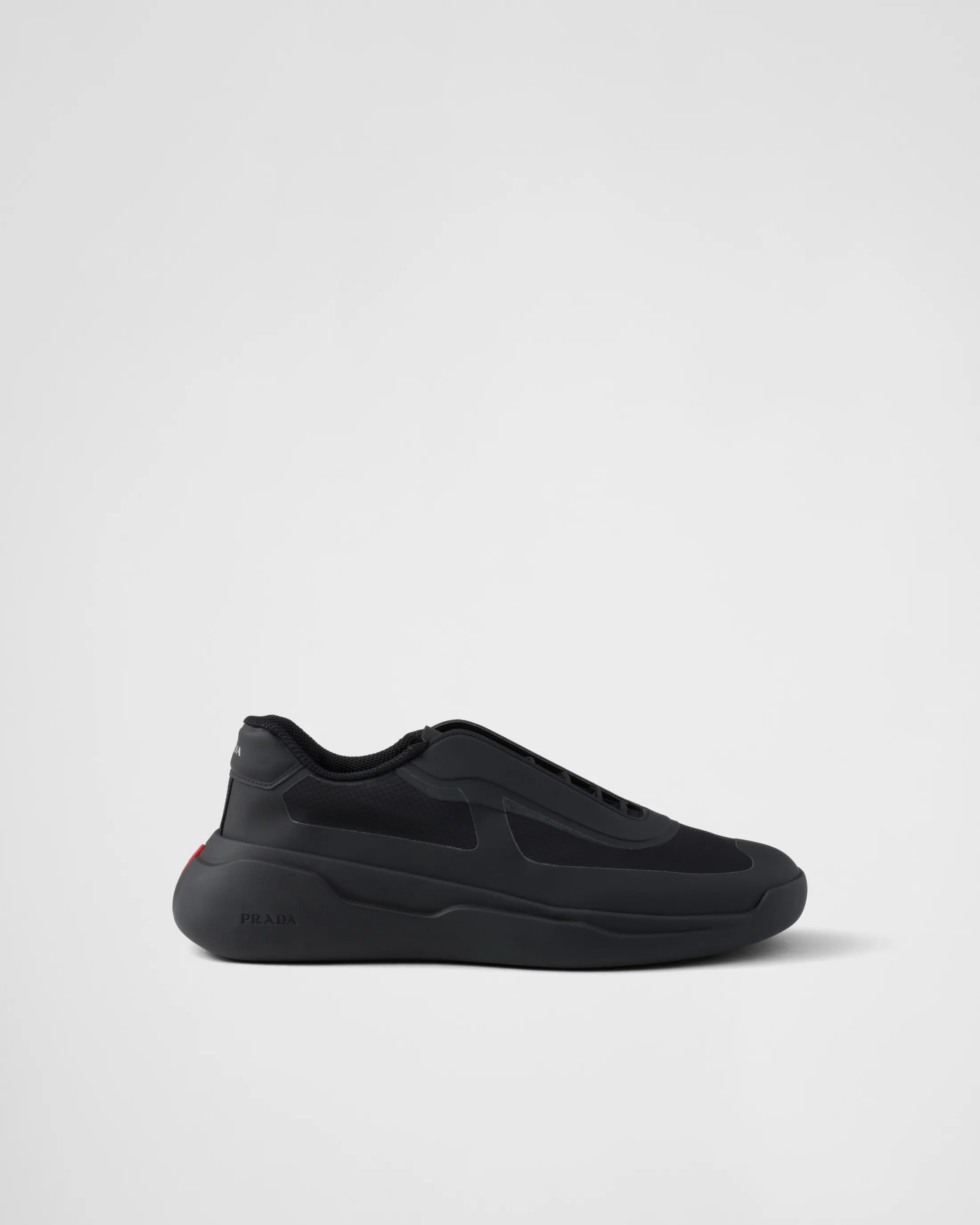 Prada America's Cup Re-Nylon and bike fabric sneakers Black Flash Sale