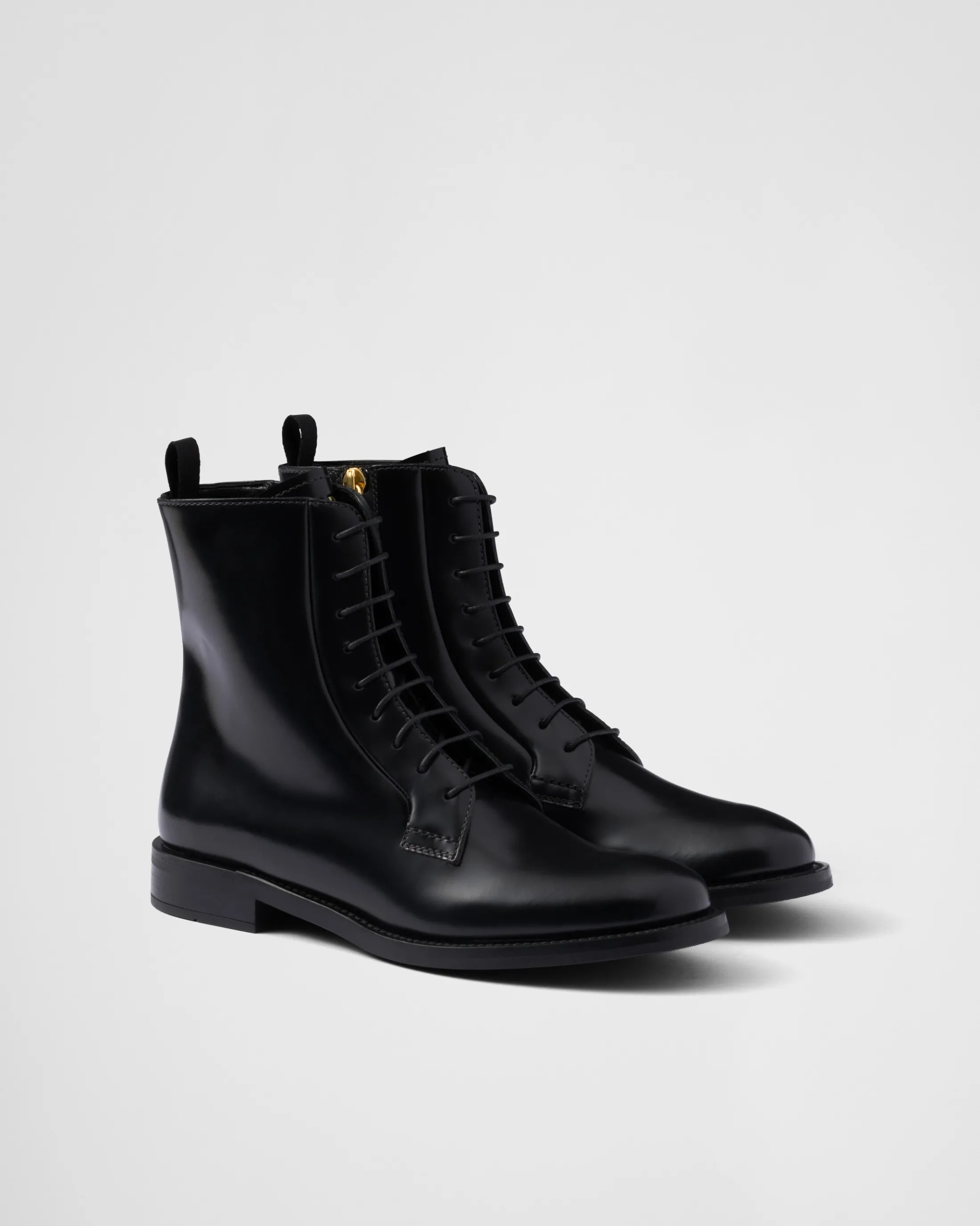 Prada Brushed leather ankle boots Black Online