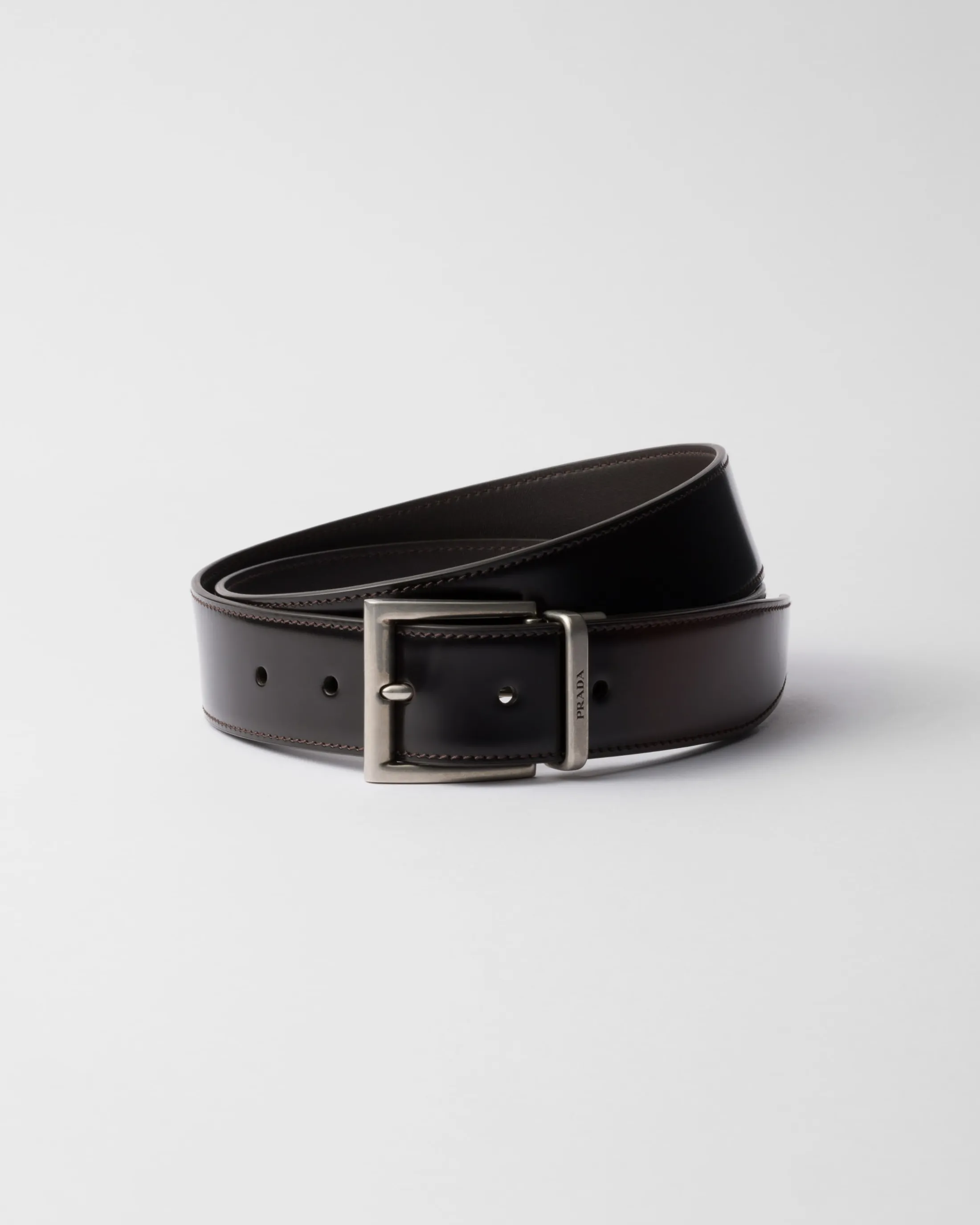 Prada Brushed leather belt Sienna Discount