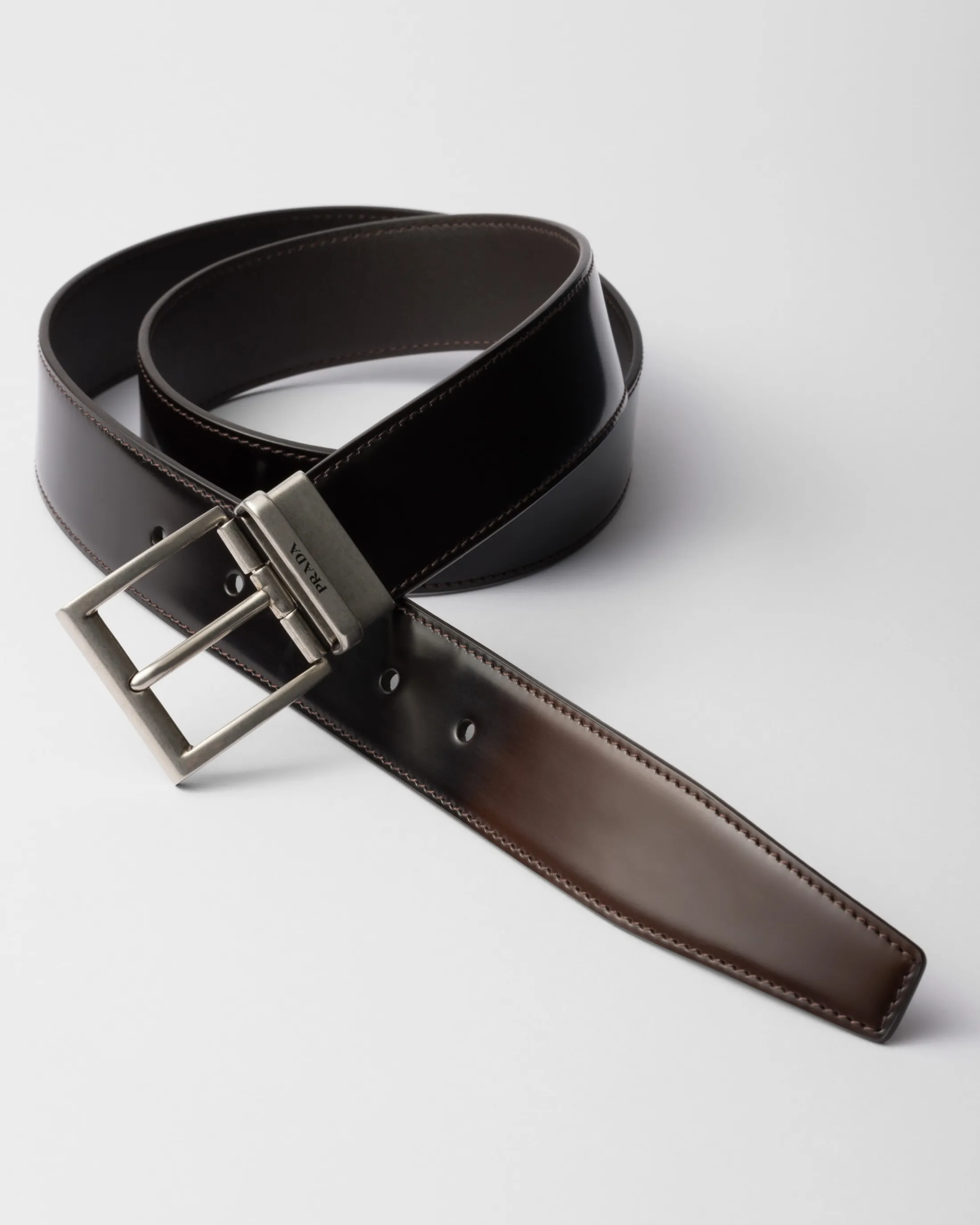 Prada Brushed leather belt Sienna Discount