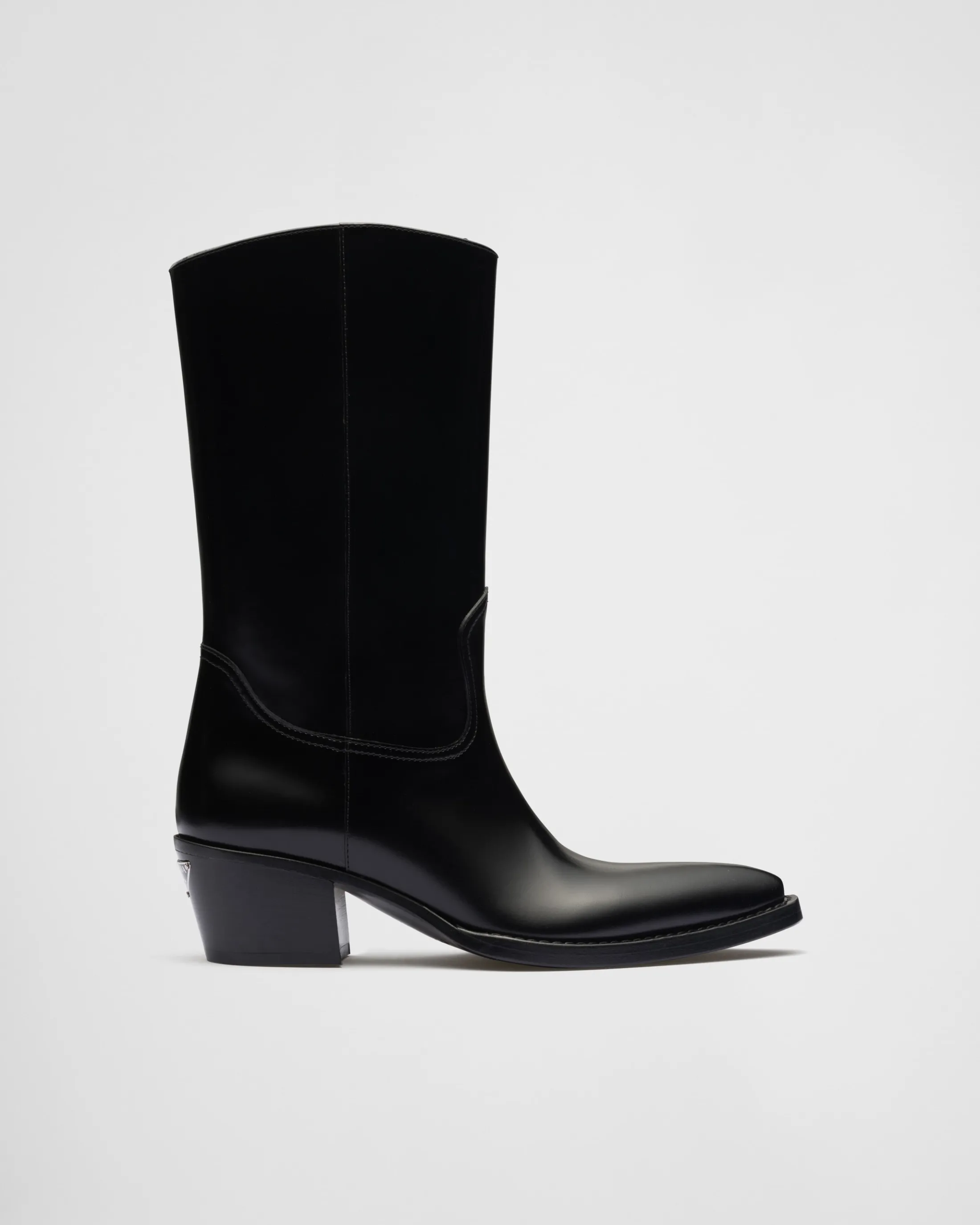 Prada Brushed leather camperos boots Black Best