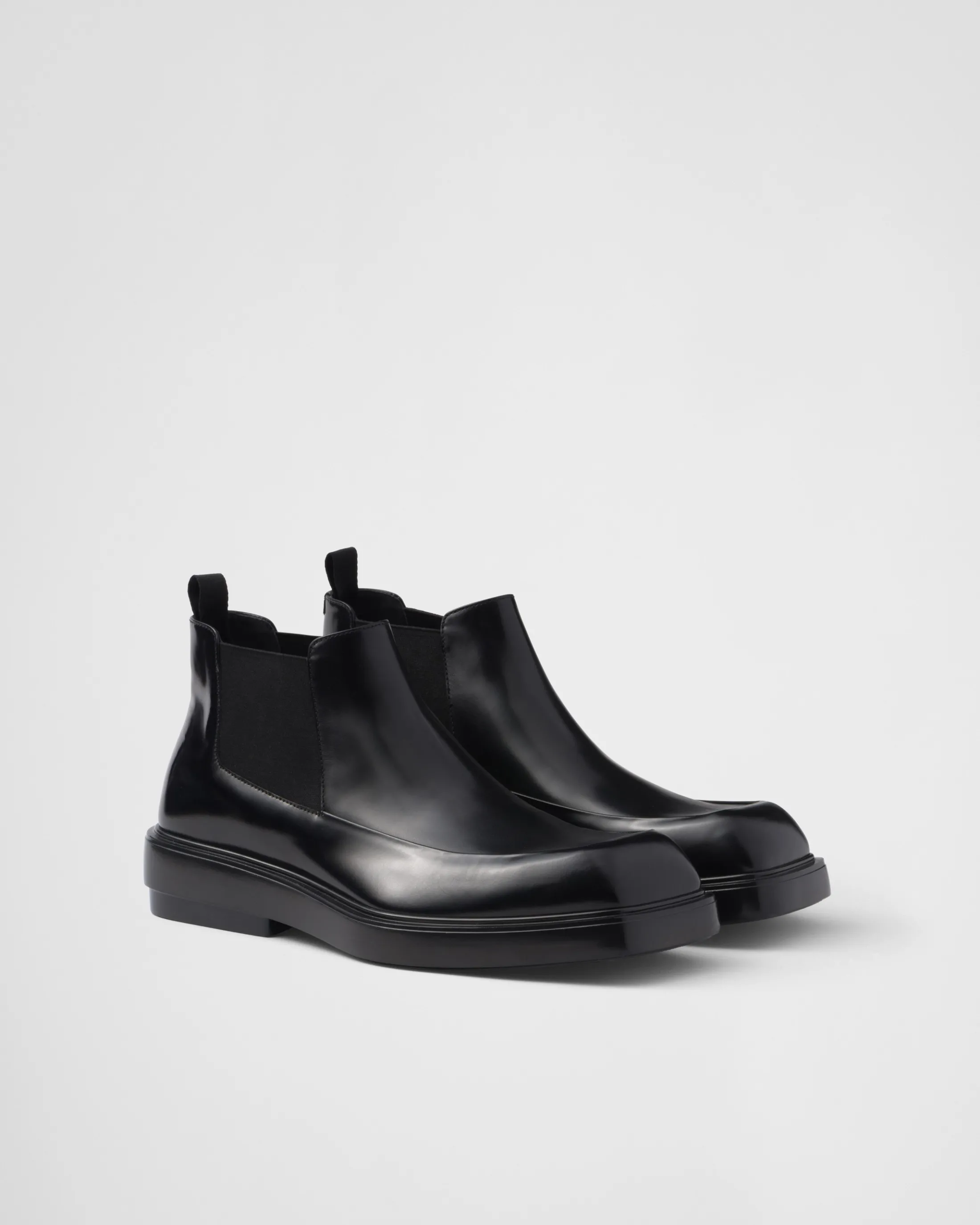 Prada Brushed leather Chelsea boots Black Cheap