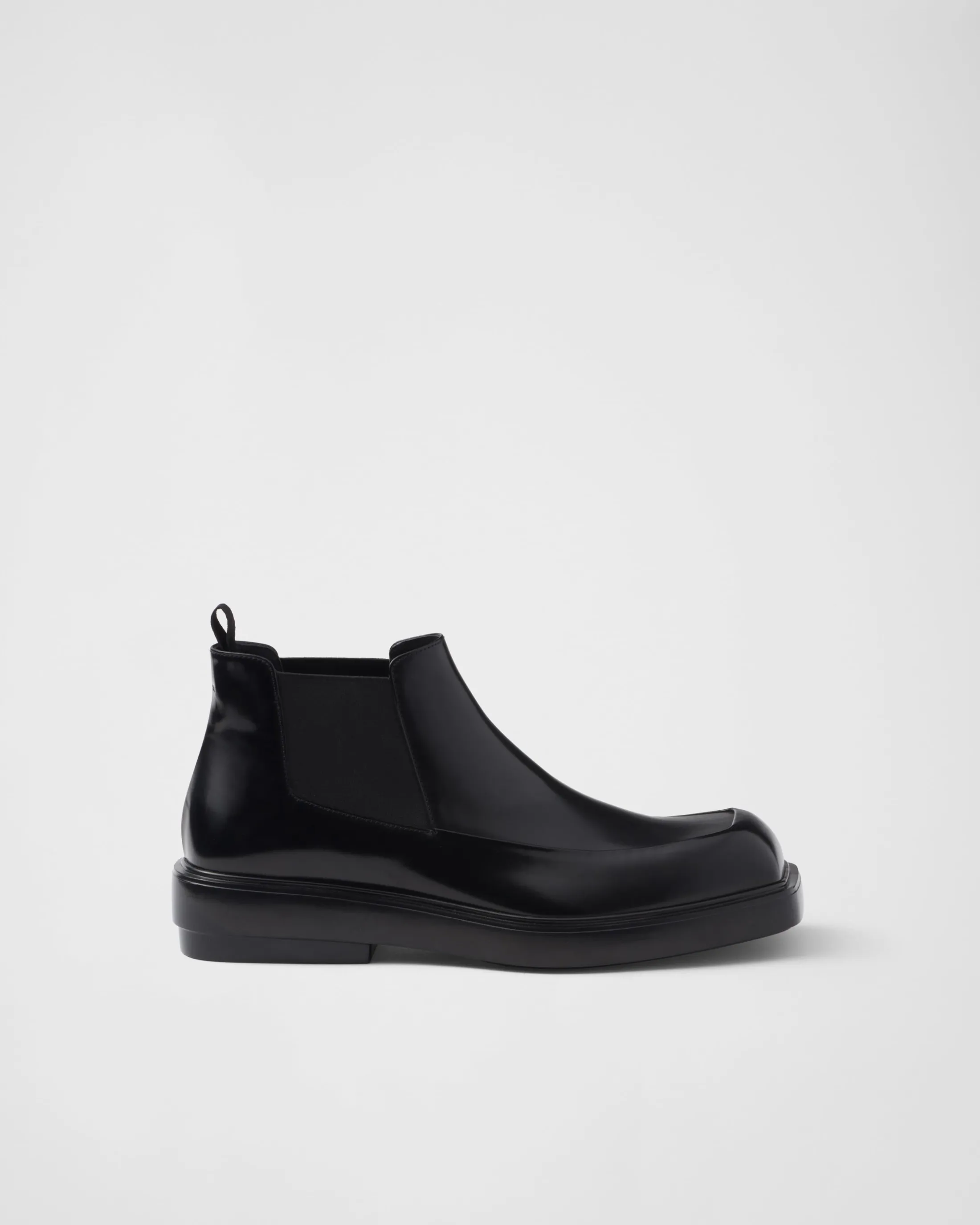 Prada Brushed leather Chelsea boots Black Cheap