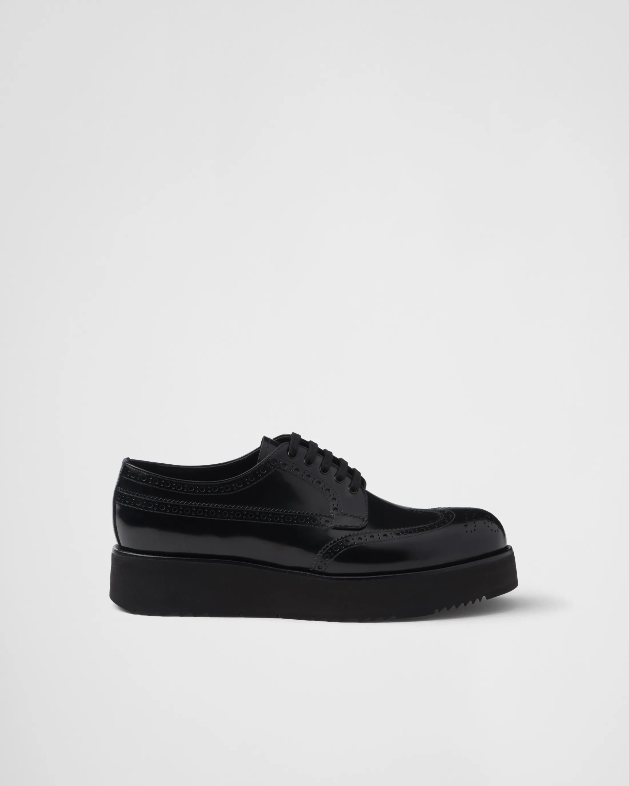 Prada Brushed leather derby brogues Black Fashion