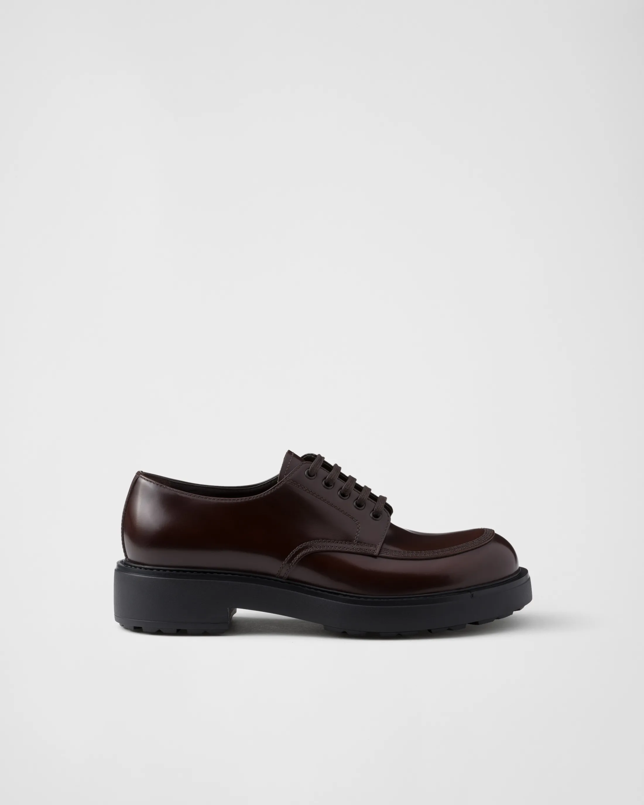 Prada Brushed leather derby shoes Sienna Hot