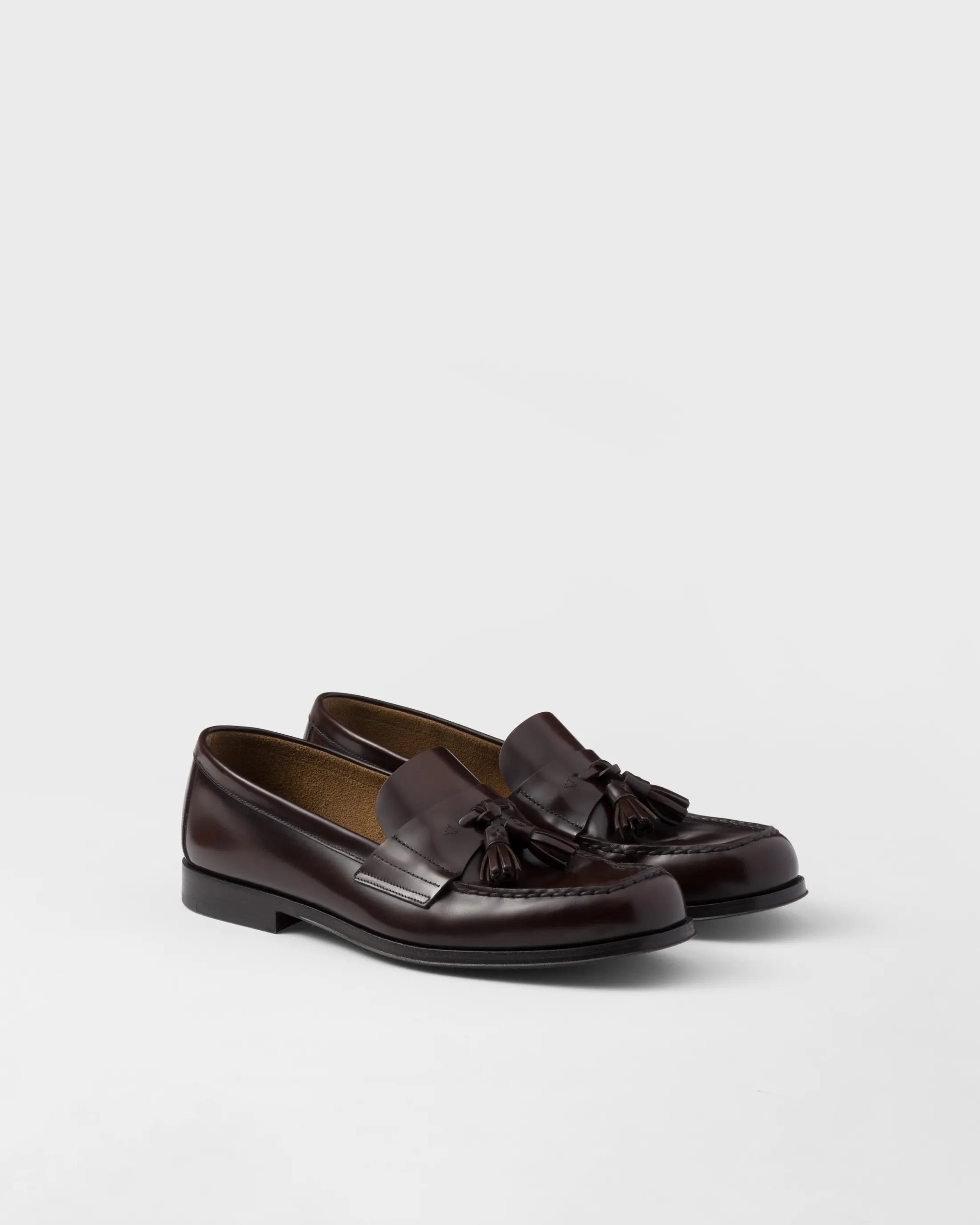 Prada Brushed leather loafers Sienna Clearance