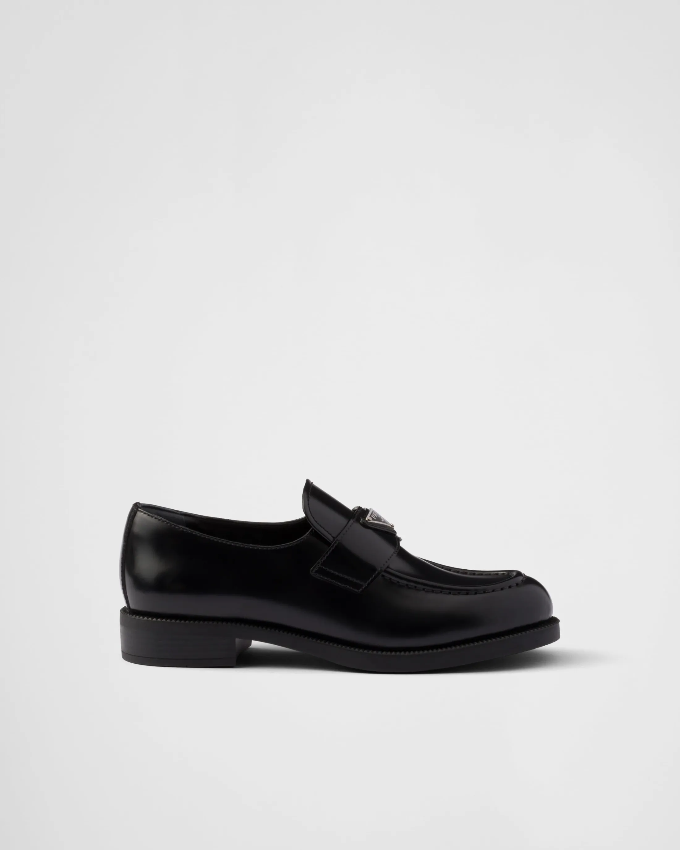 Prada Brushed leather loafers Black Fashion