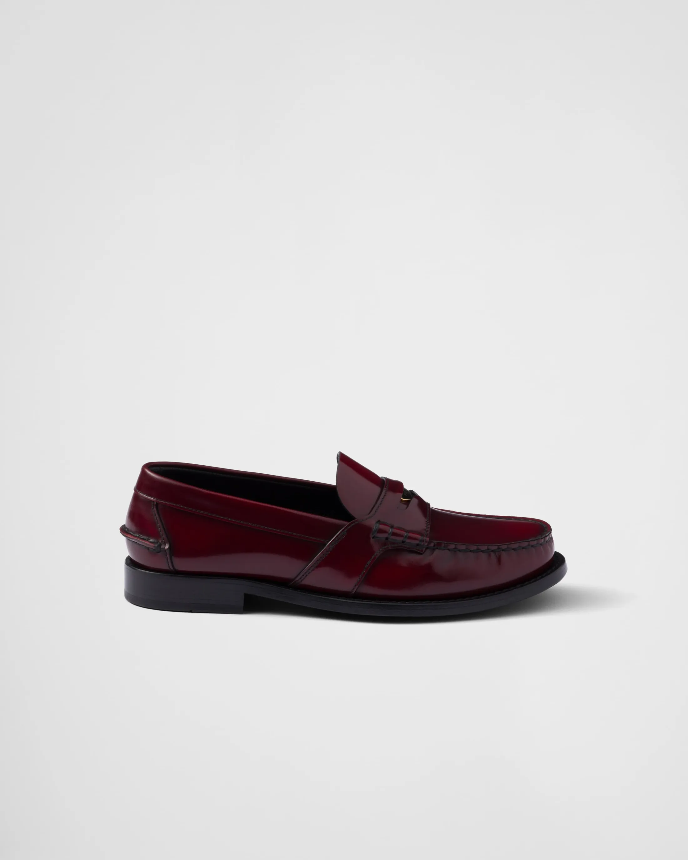 Prada Brushed leather loafers Crimson Store