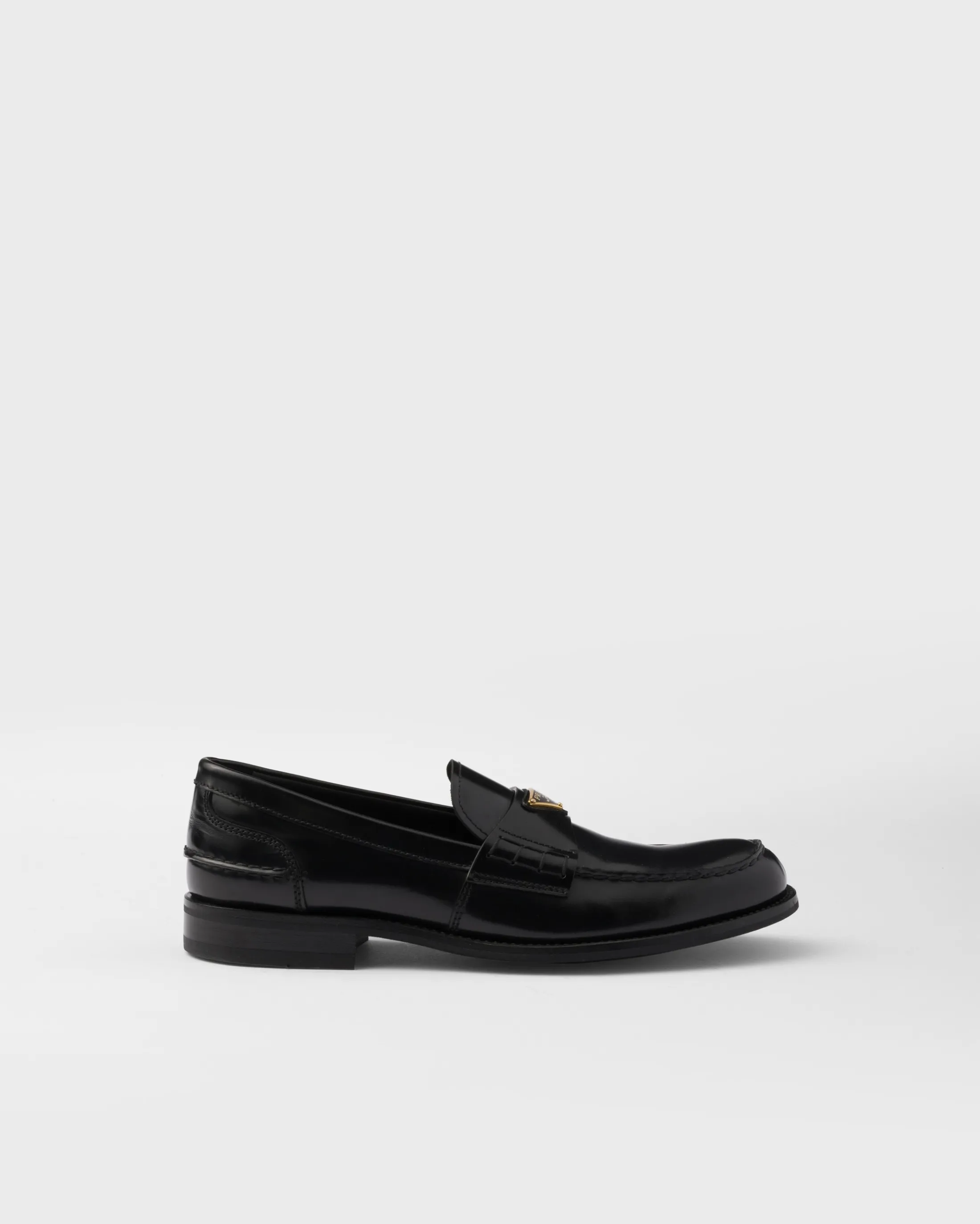 Prada Brushed leather loafers Black Sale