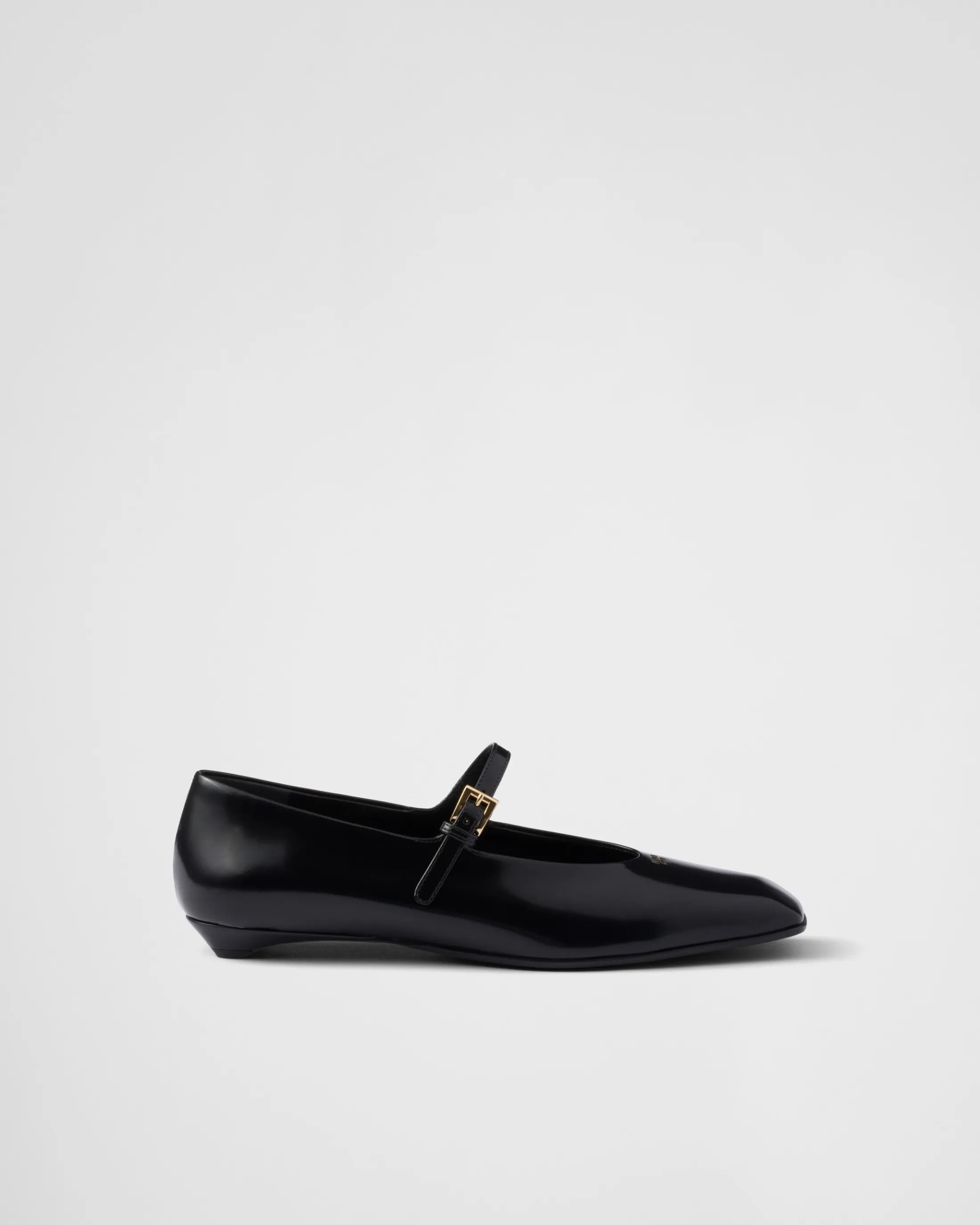 Prada Brushed leather Mary Jane ballerinas Black Discount