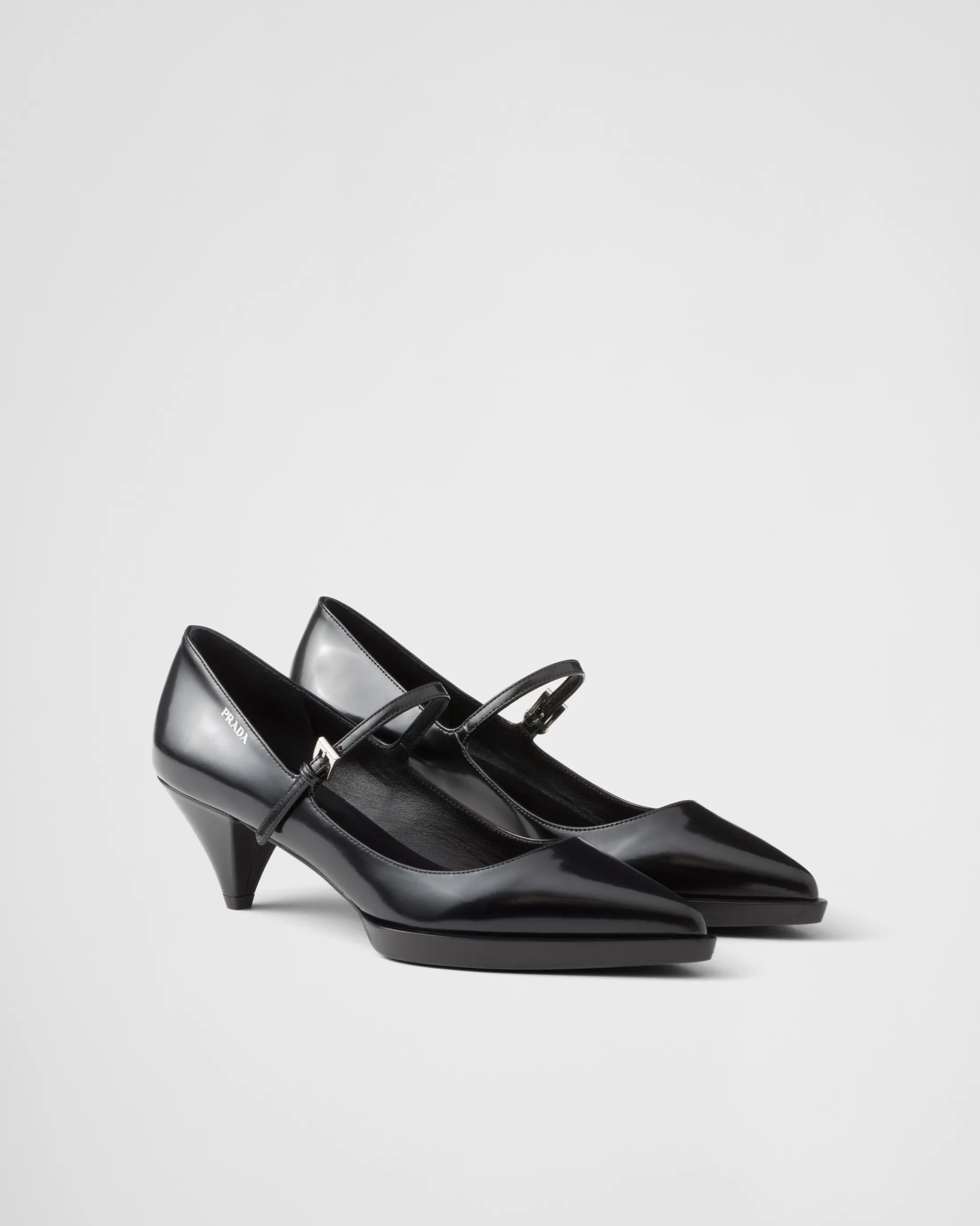 Prada Brushed leather pumps Black Store