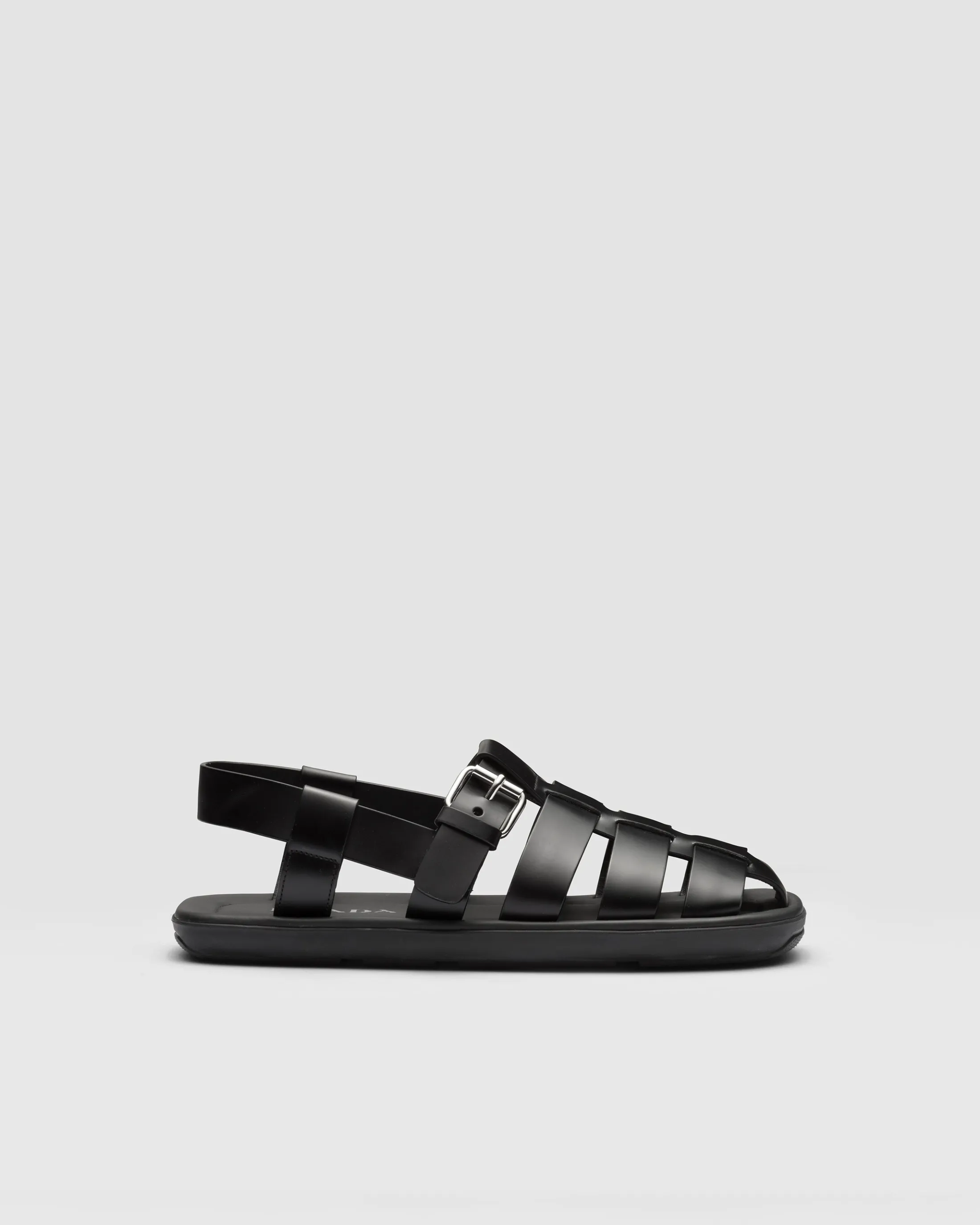 Prada Brushed leather sandals Black Sale