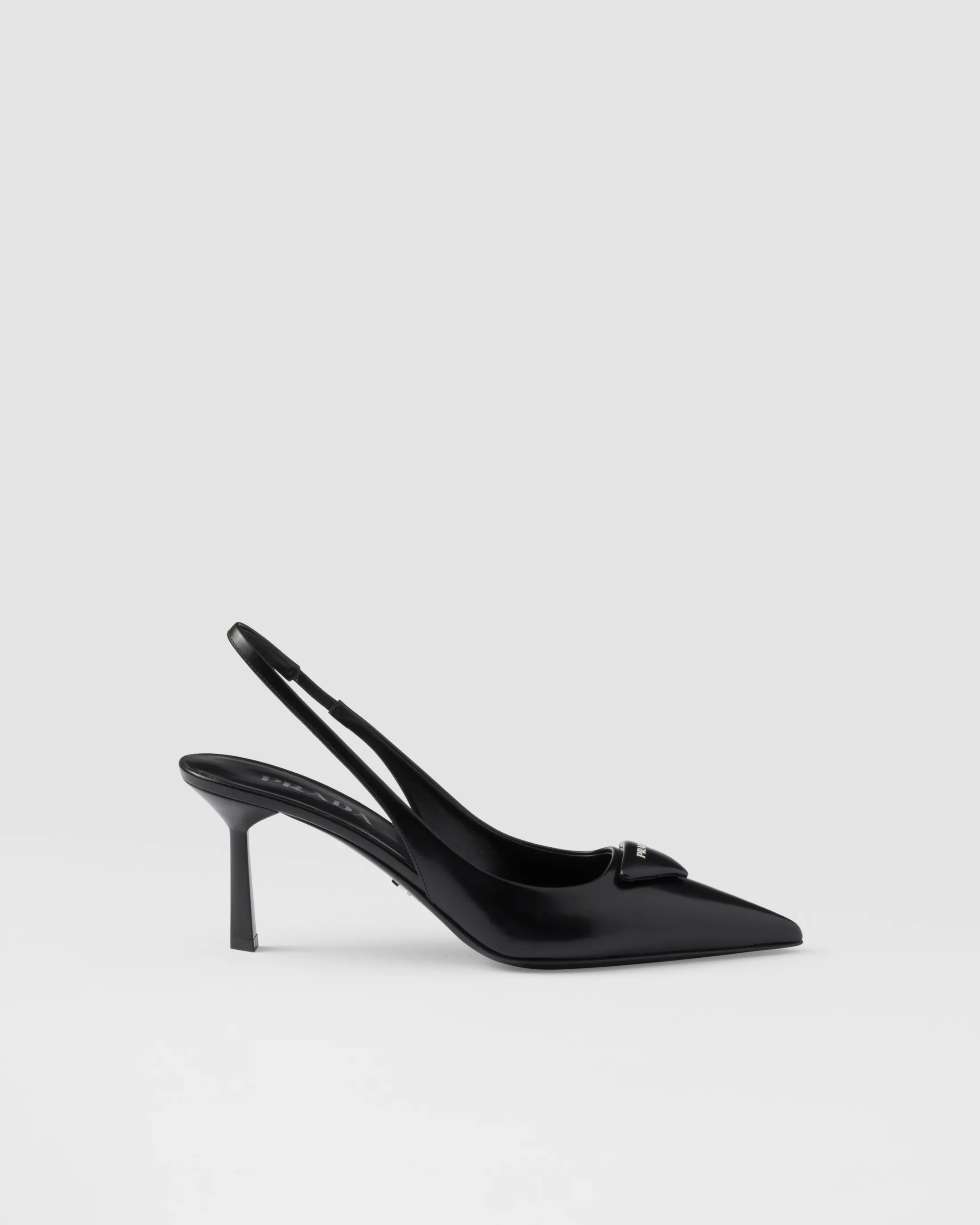 Prada Brushed leather slingback pumps Black Cheap