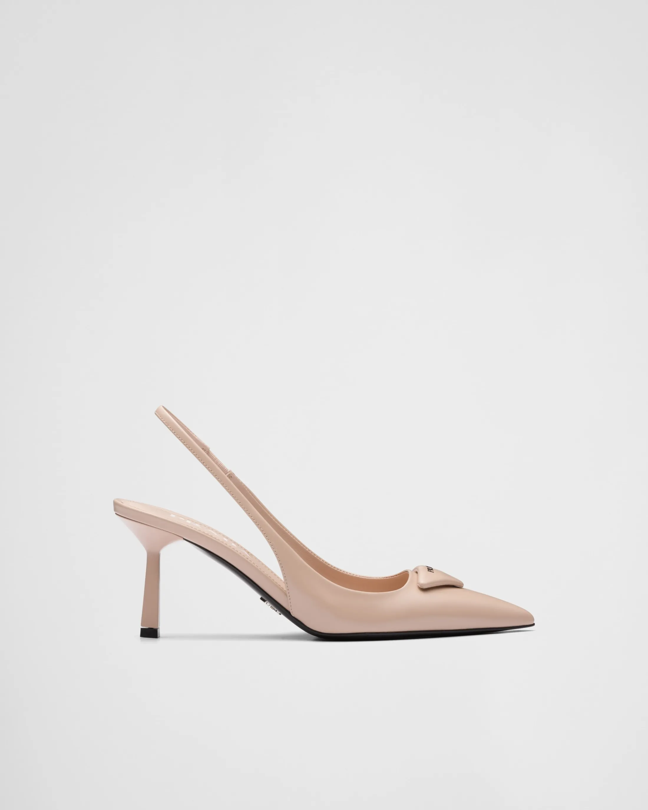 Prada Brushed leather slingback pumps Powderpink Flash Sale