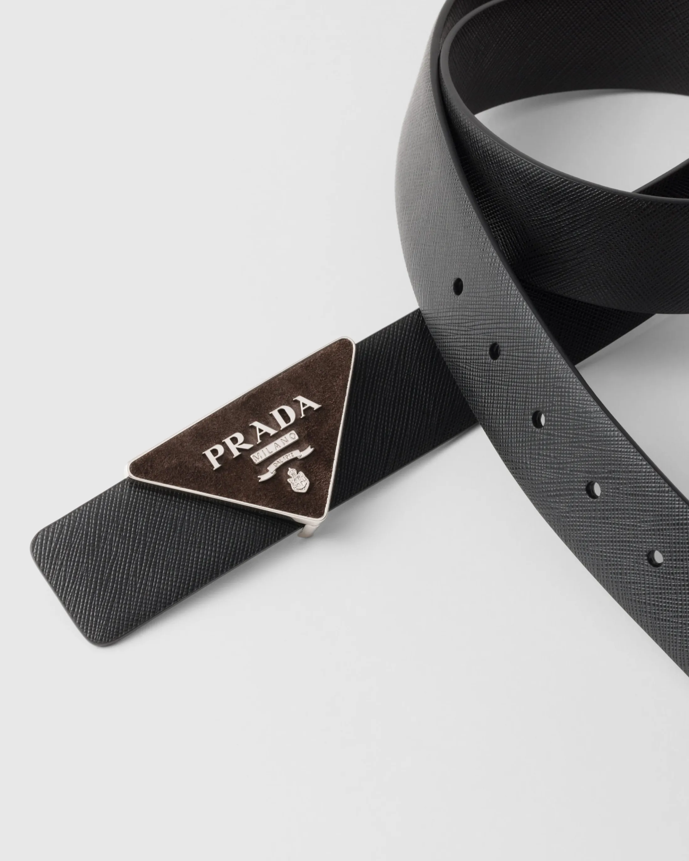 Prada Buckle for suede belt strap Darkbrown Fashion