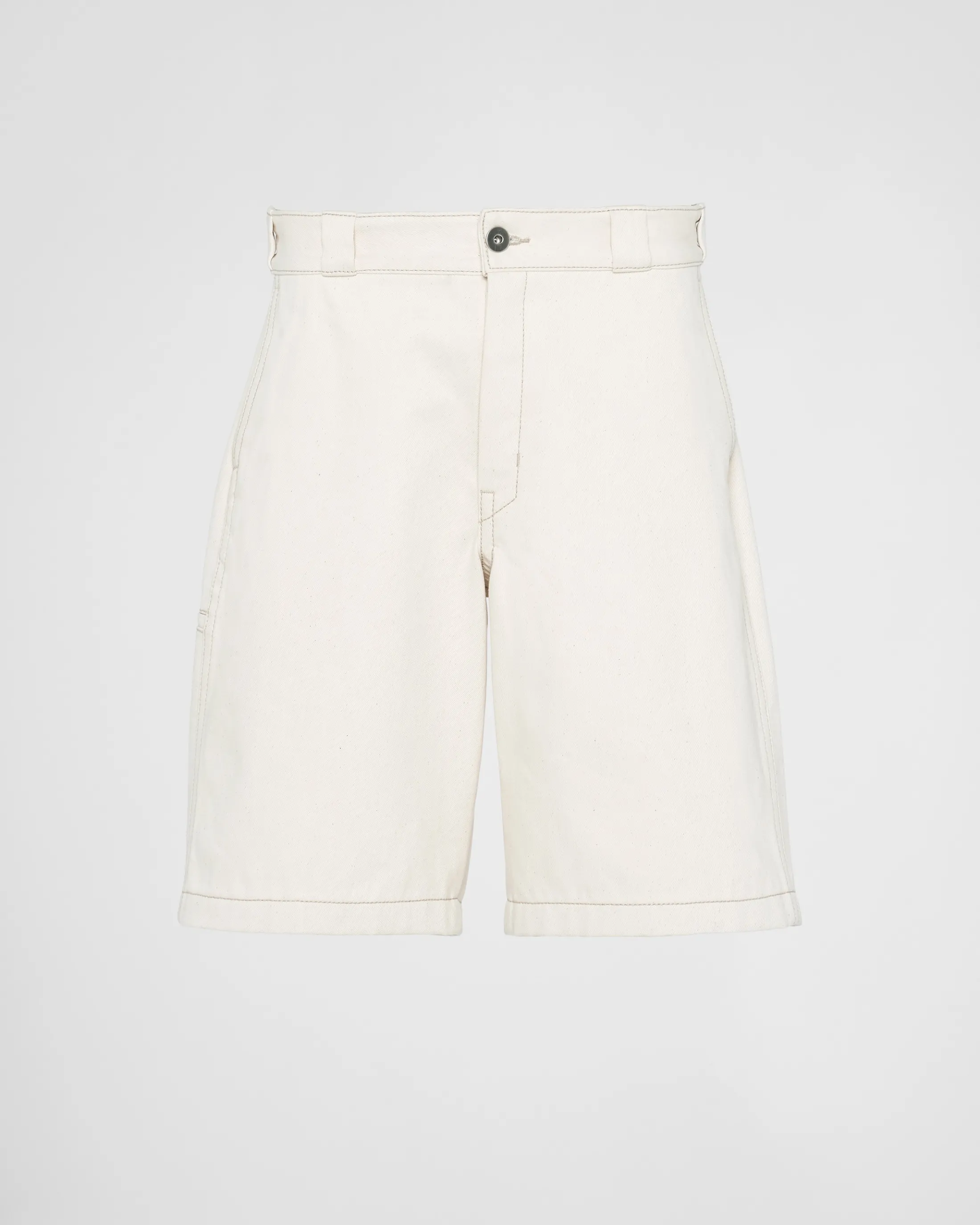 Prada Bull denim bermudas Beige Cheap