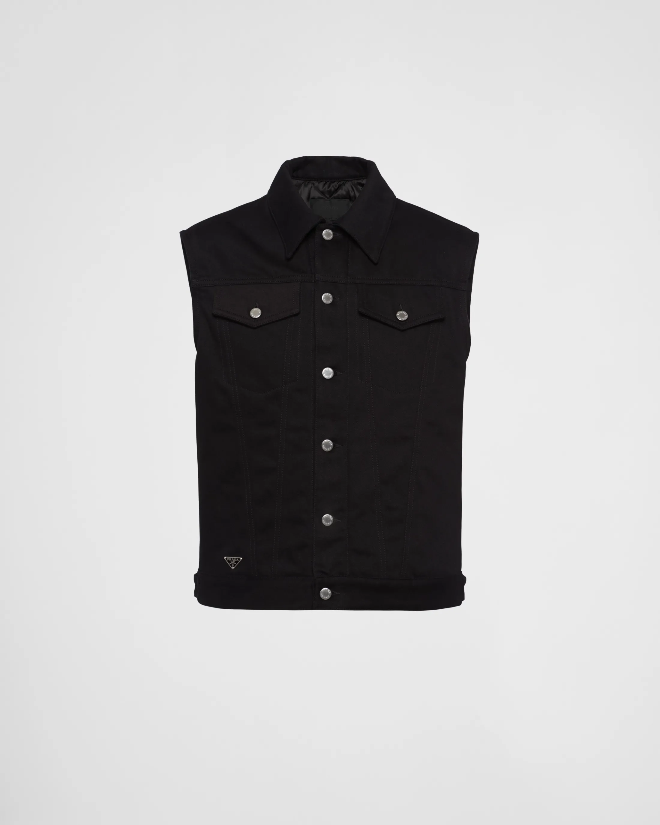 Prada Bull denim vest Black Shop