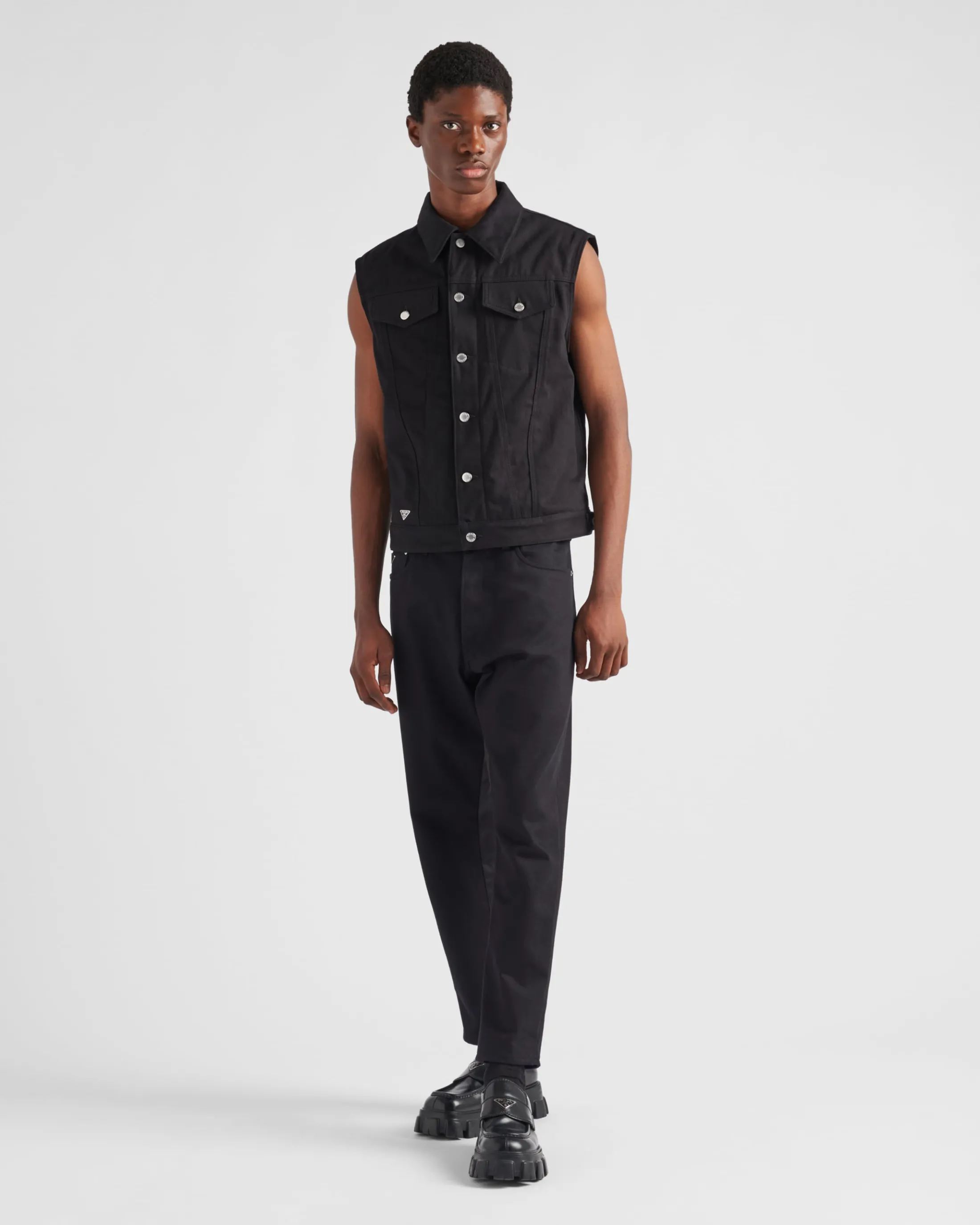 Prada Bull denim vest Black Shop