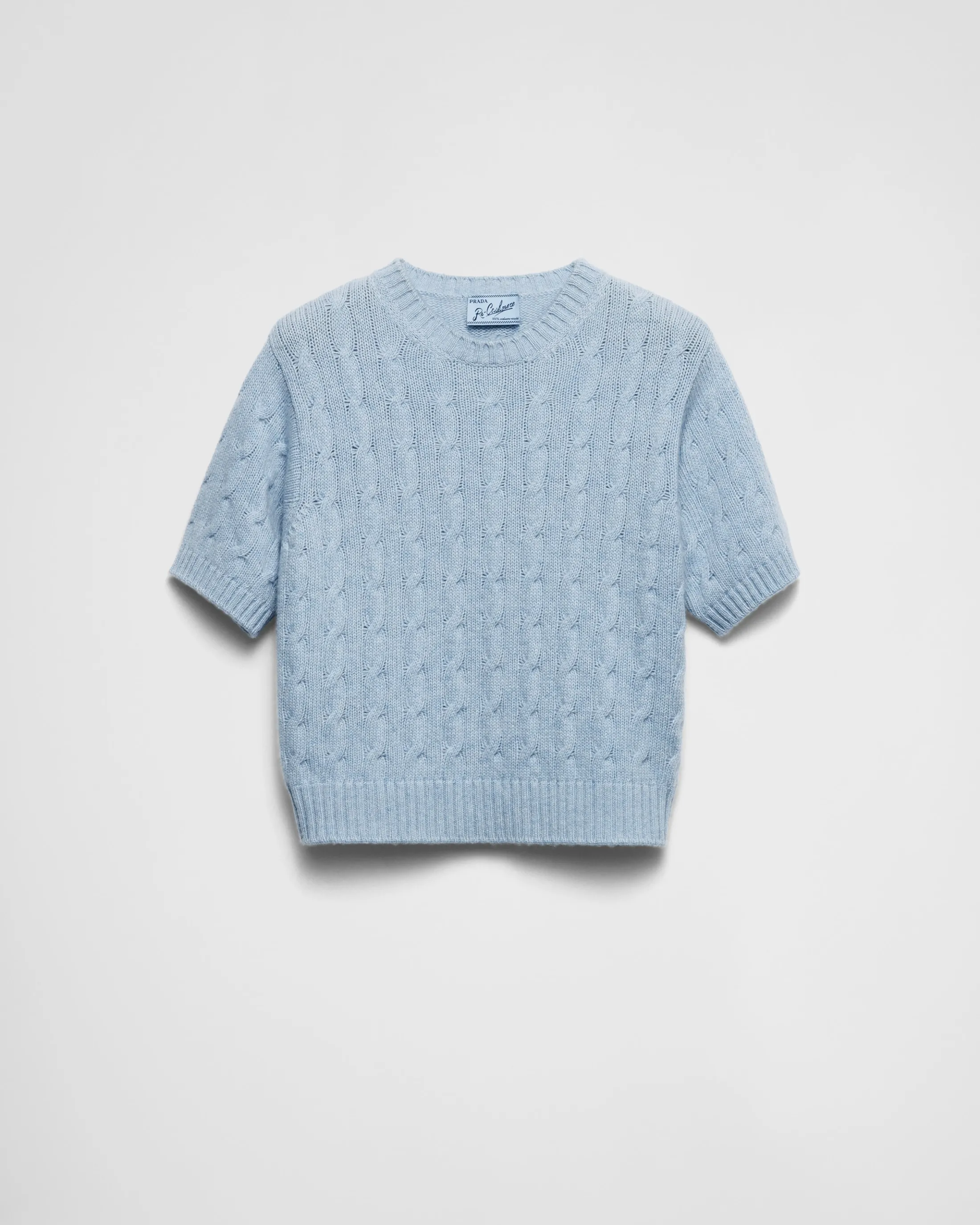 Prada Cable-knit Re-Cashmere sweater Sapphireblue Flash Sale