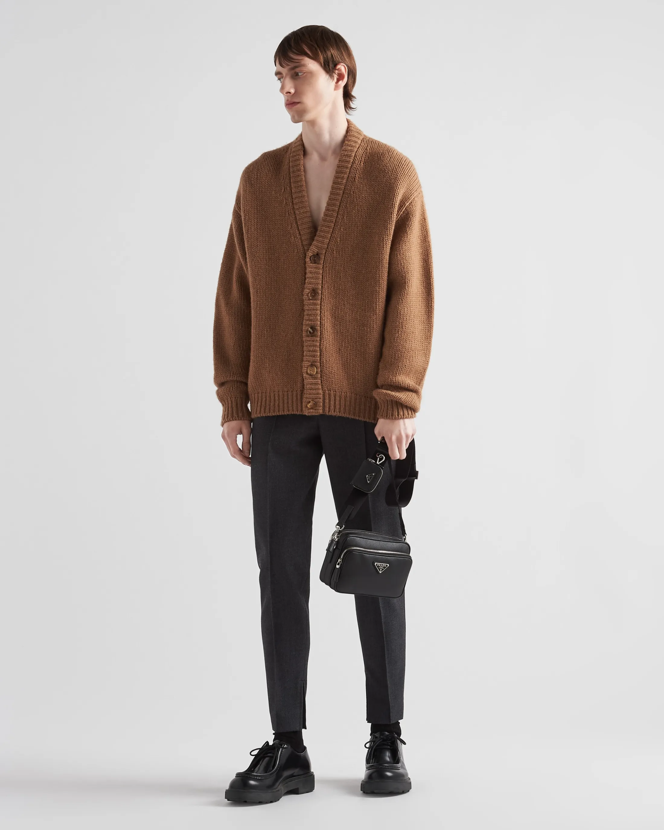 Prada Camel hair cardigan Camelbrown Outlet