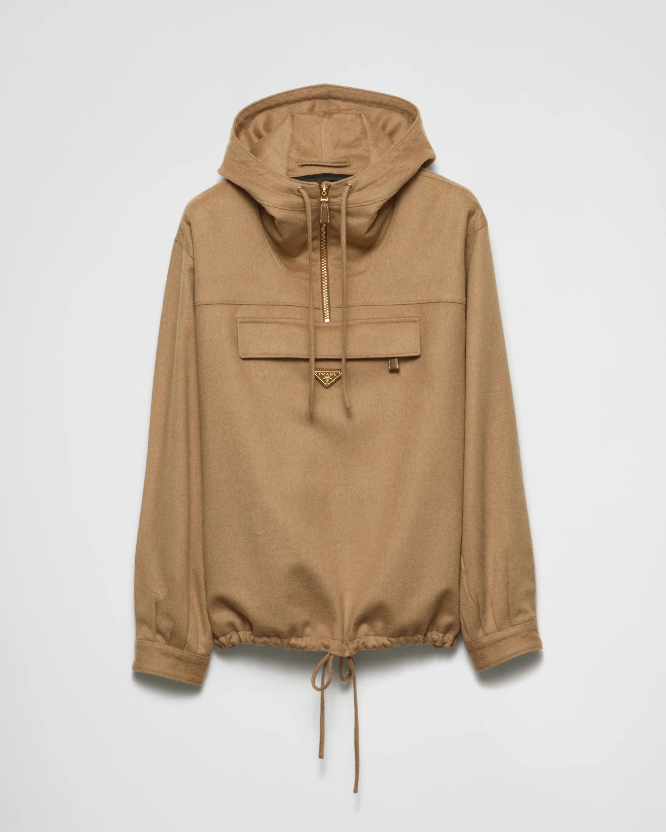 Prada Camel-hair anorak Camelbrown Best Sale