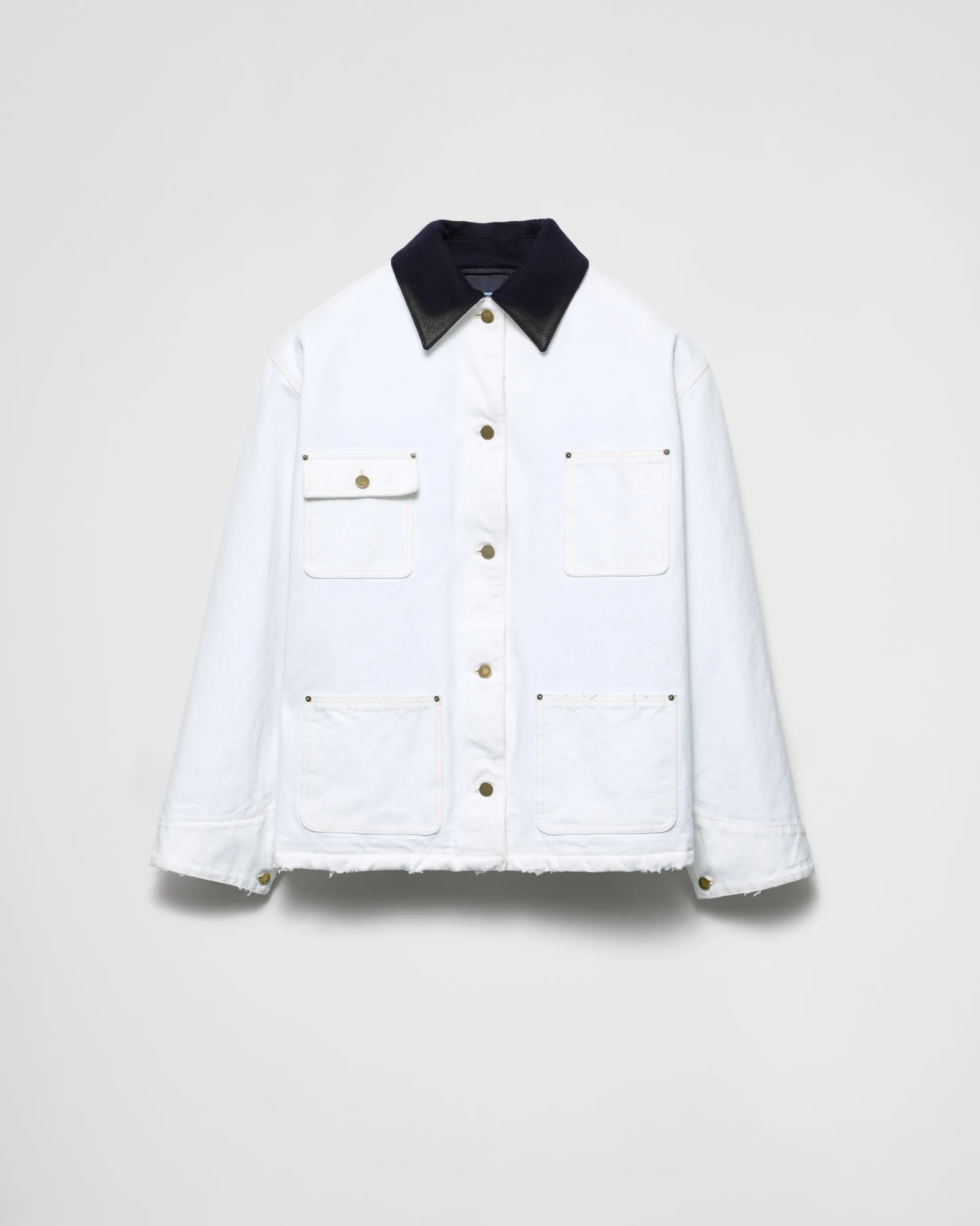 Prada Canvas blouson jacket White New