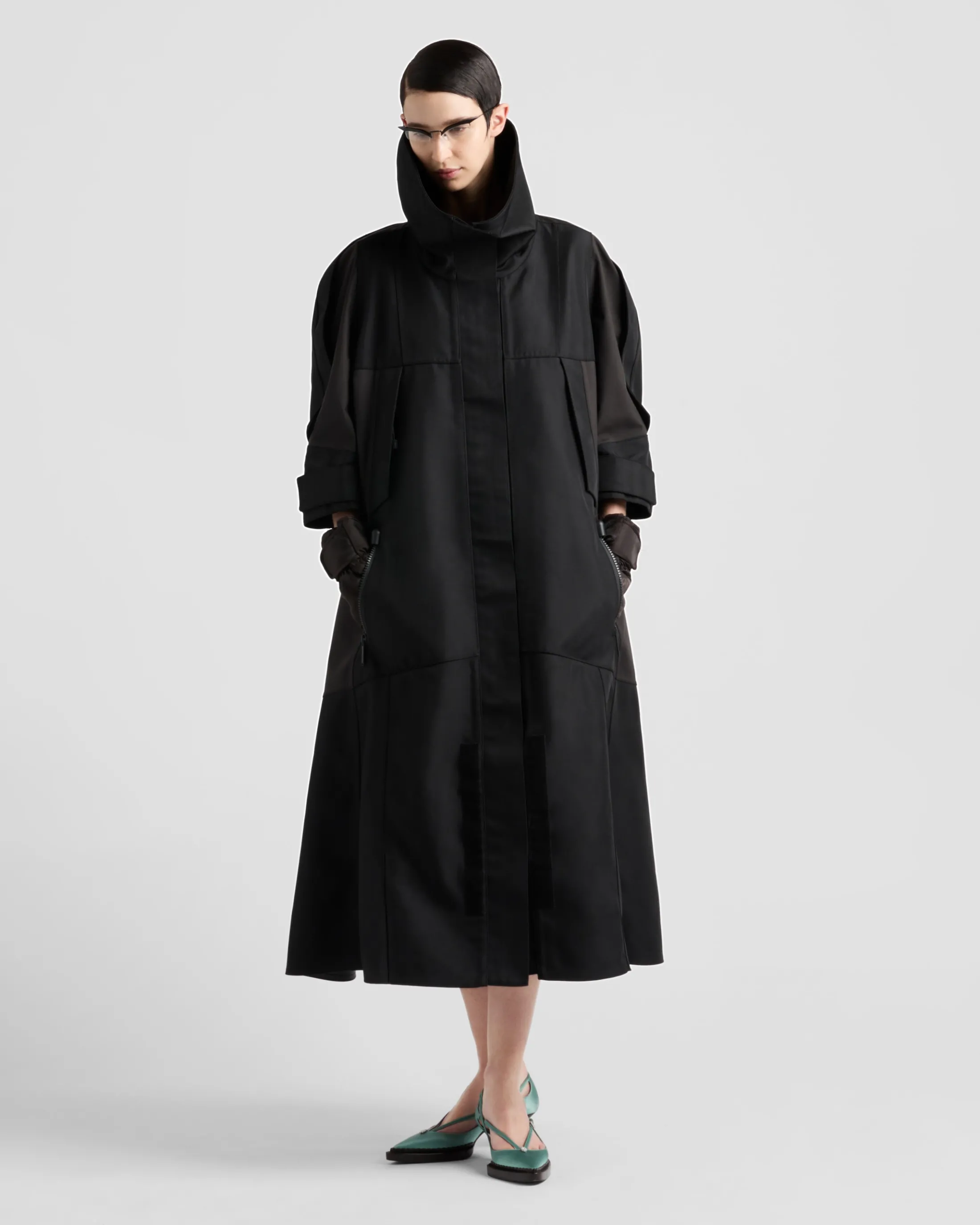 Prada Canvas coat Black Clearance