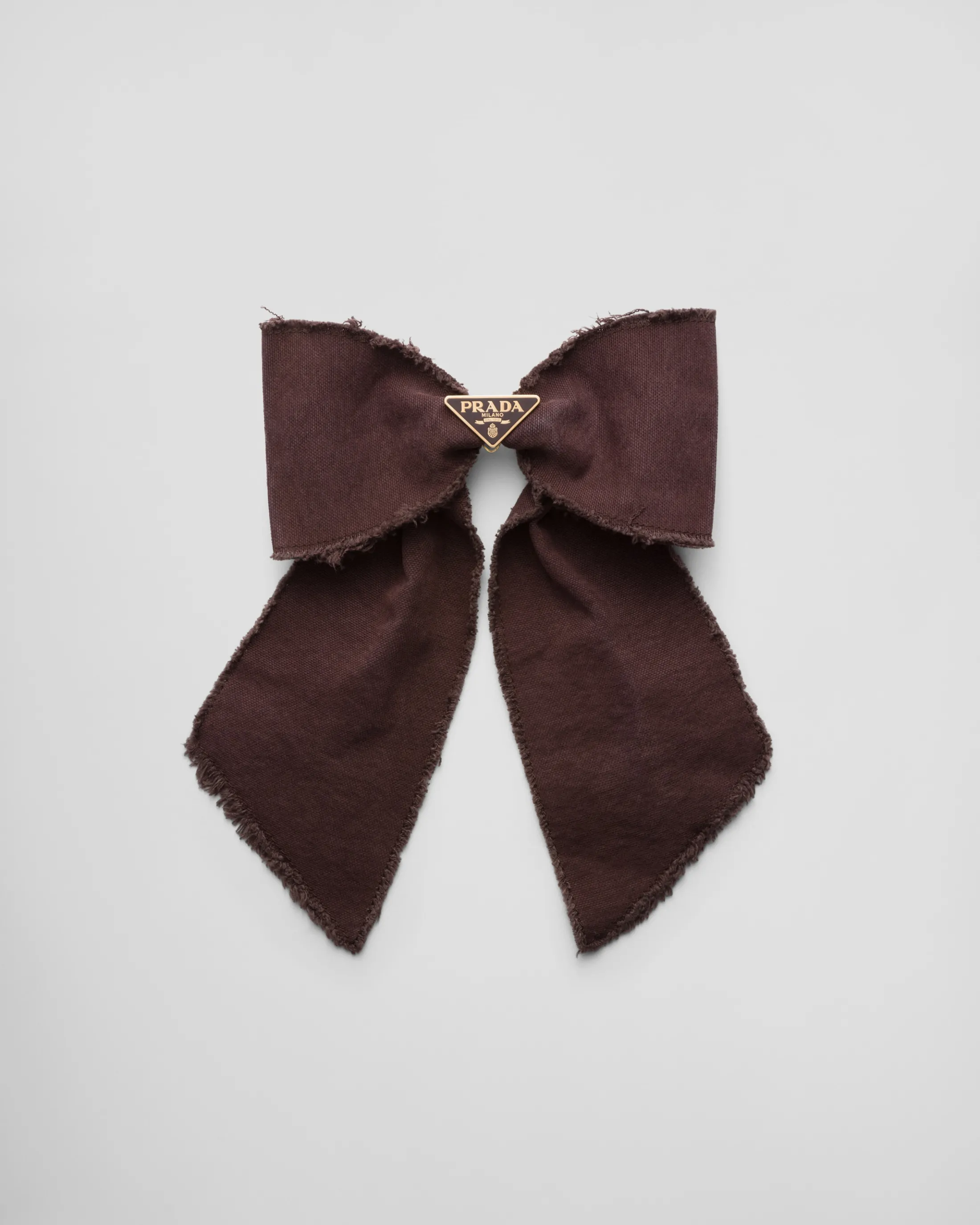 Prada Canvas hair clip Burgundy Hot