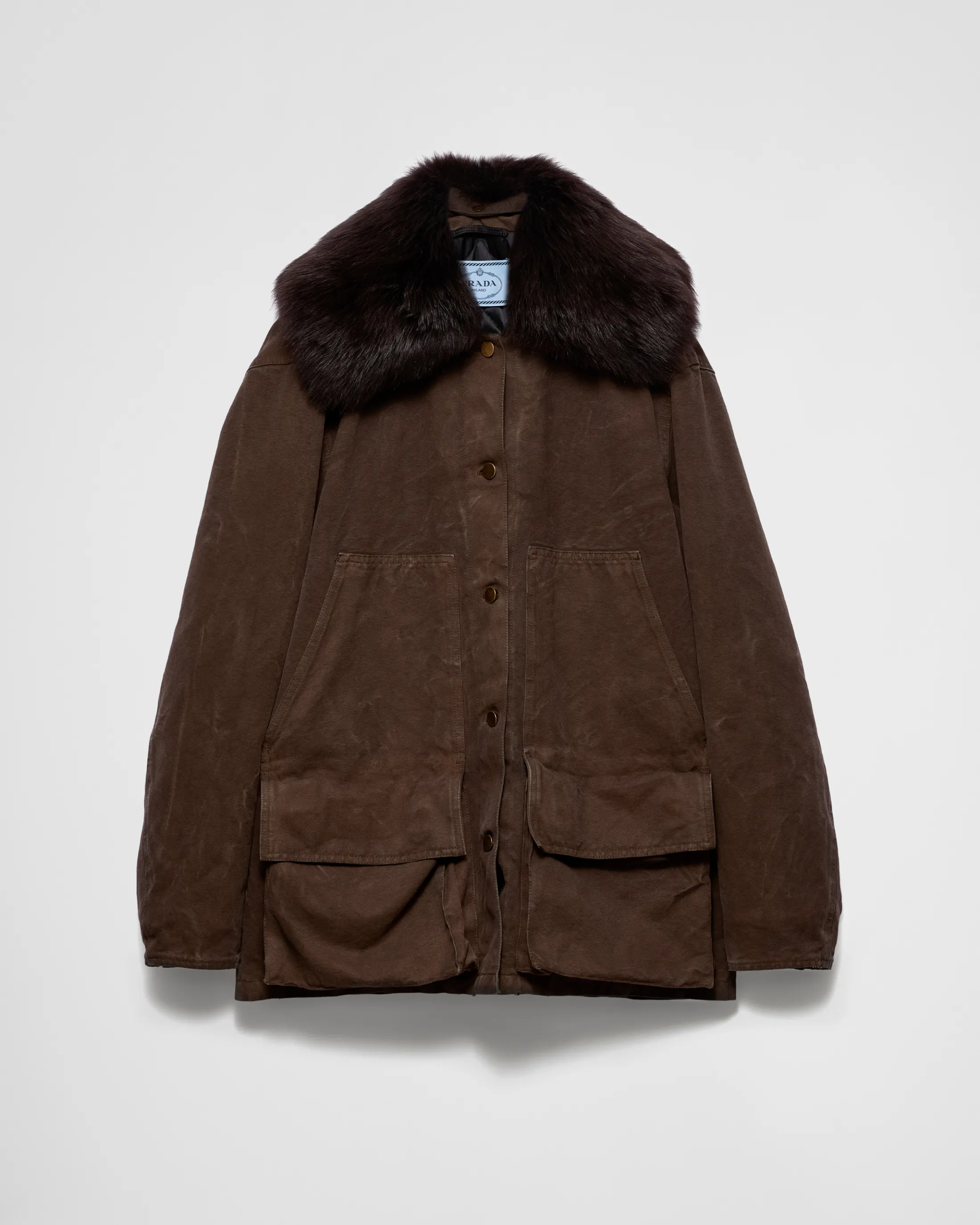 Prada Canvas jacket Brown Sale