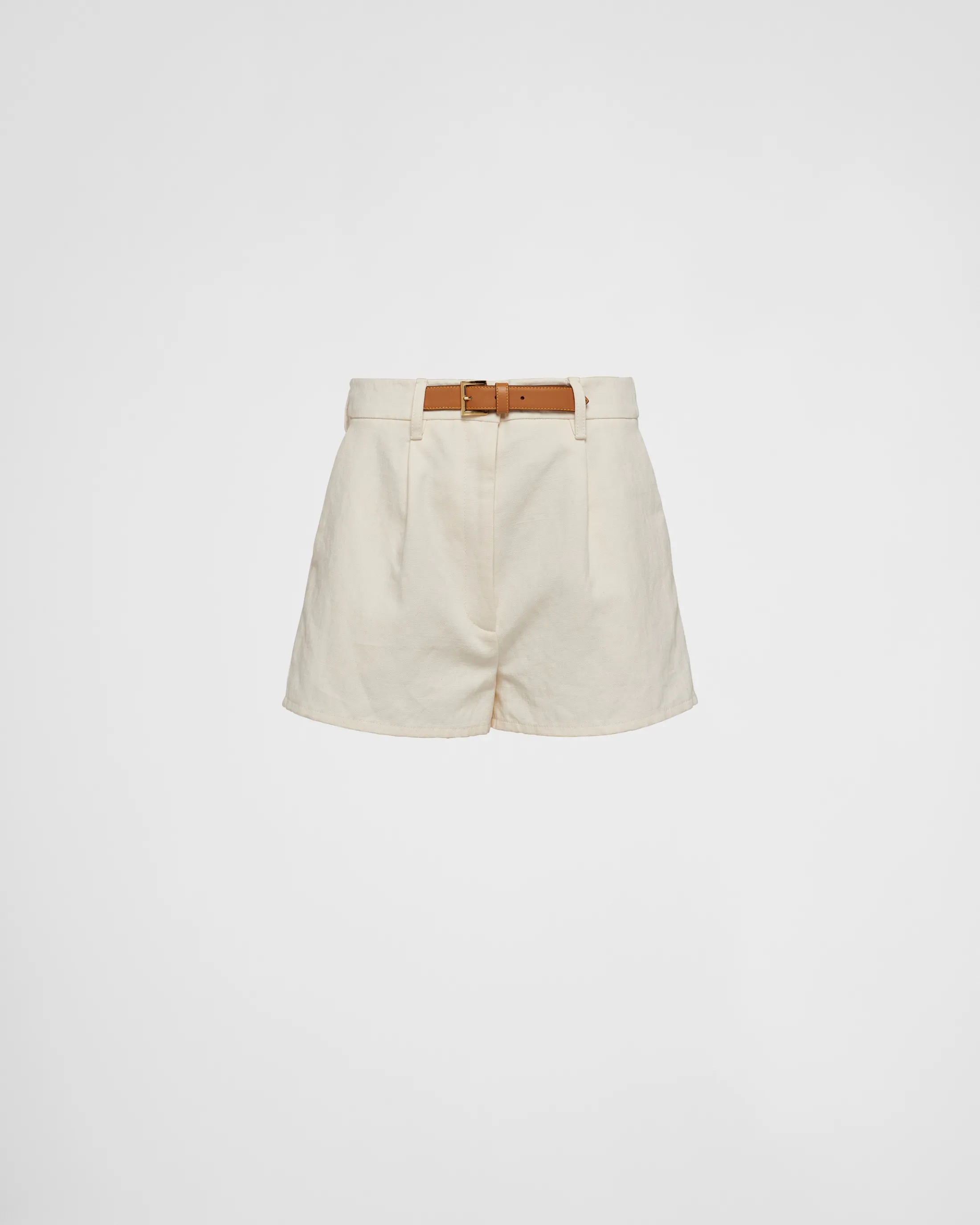 Prada Canvas shorts Natural Hot