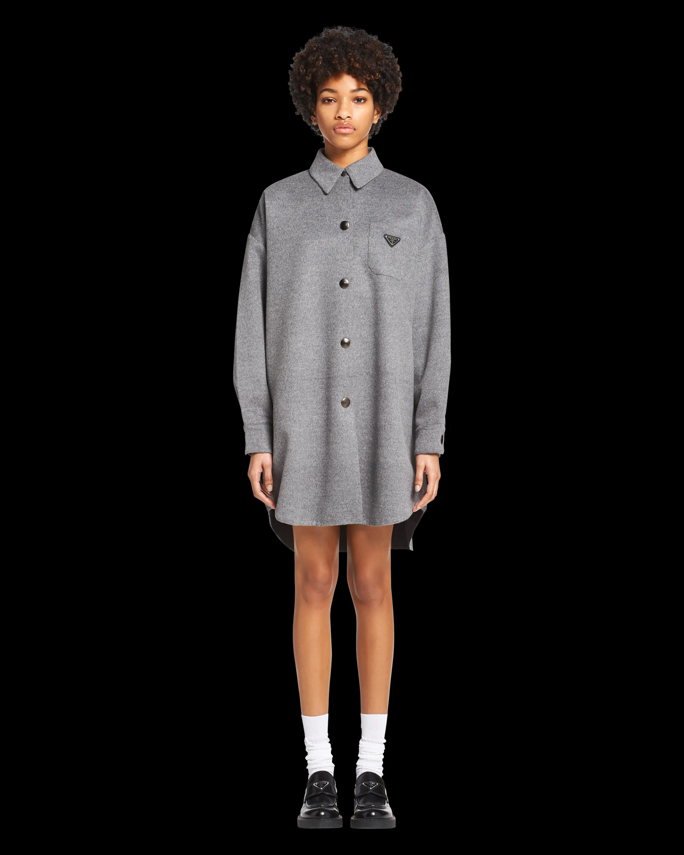 Prada Cashgora oversized blouson Grey Shop