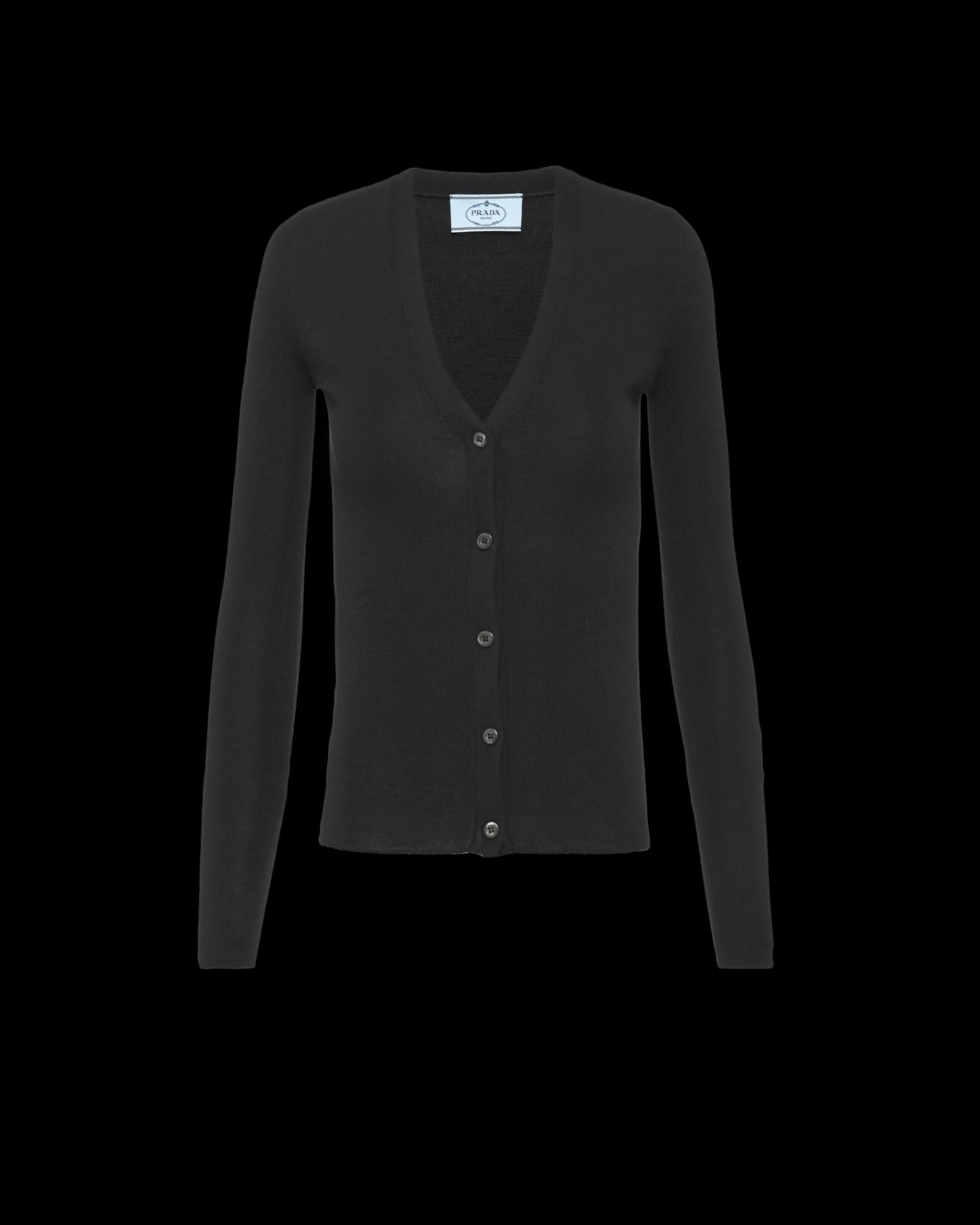 Prada Cashmere and silk cardigan Black Cheap