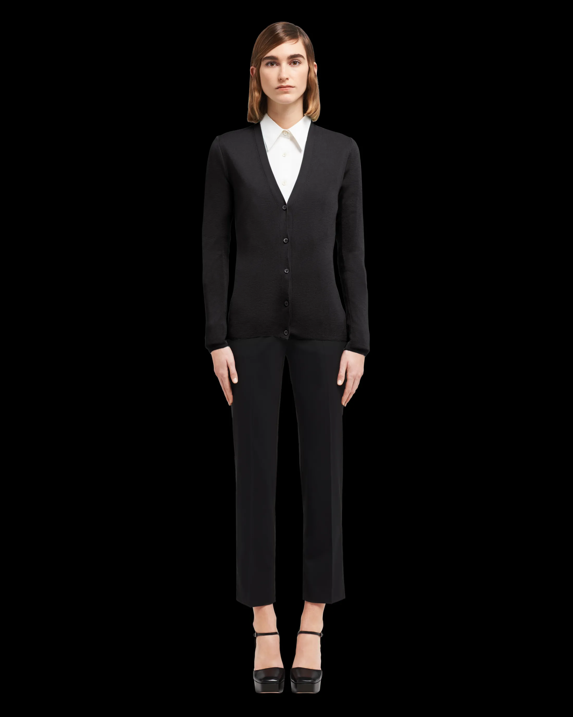 Prada Cashmere and silk cardigan Black Cheap