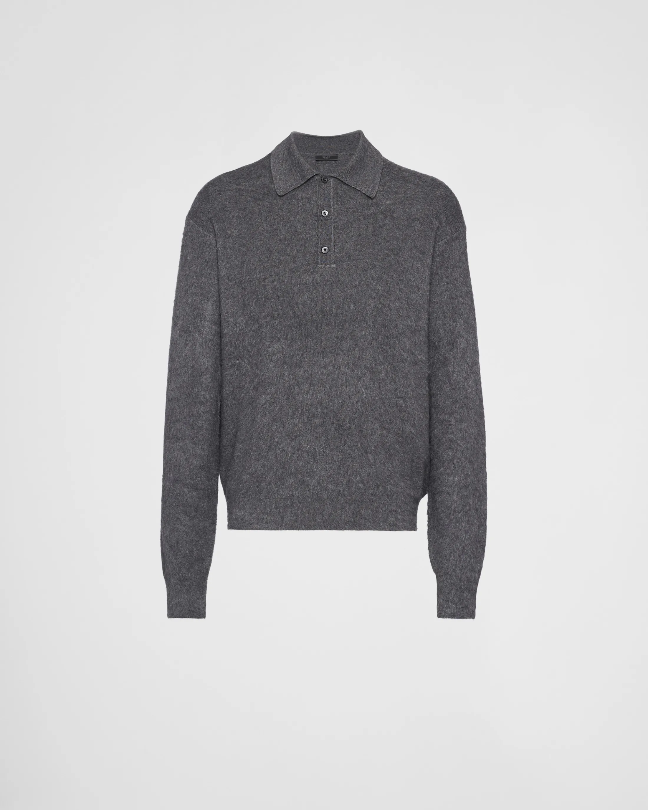 Prada Cashmere and silk polo sweater Grey Hot