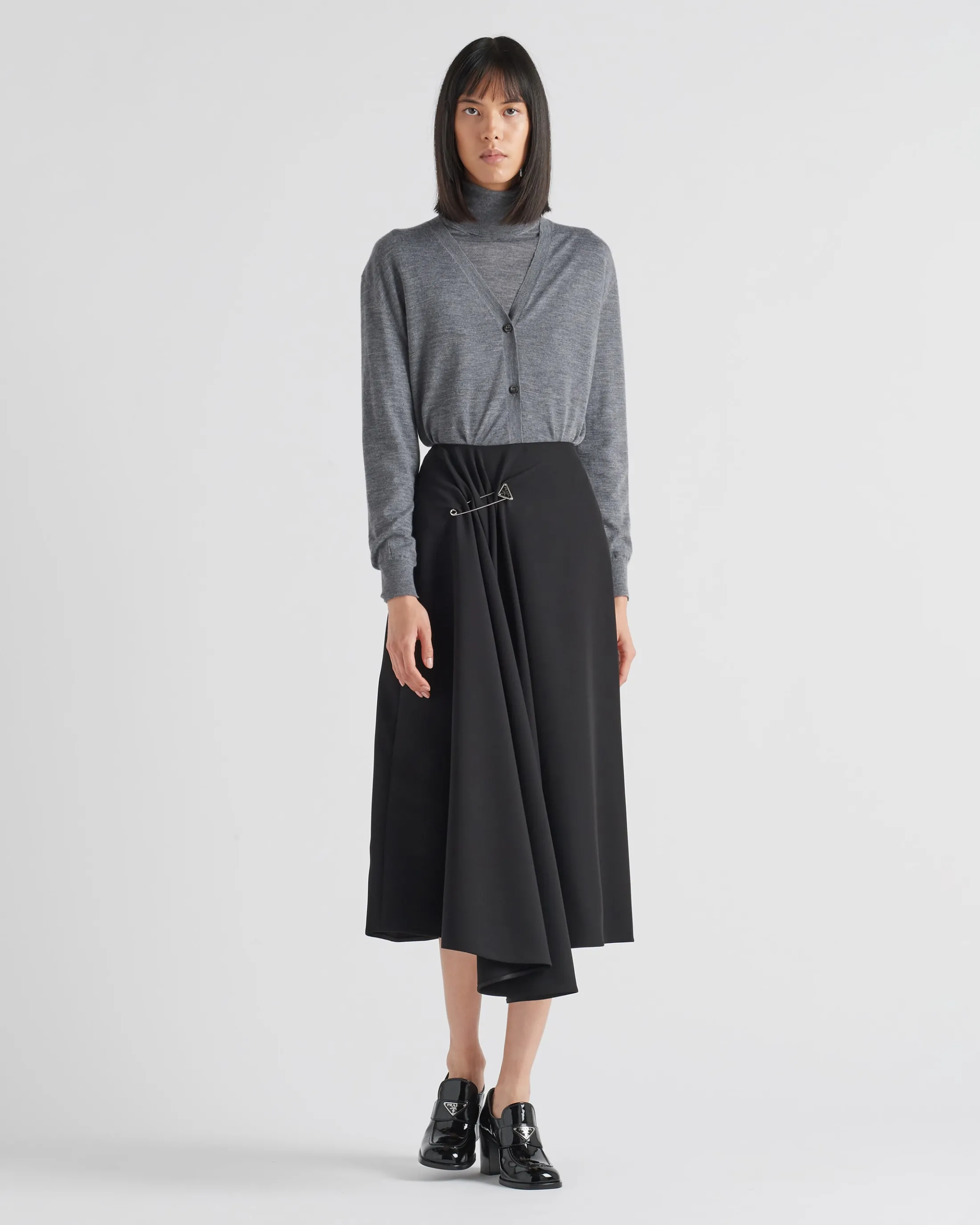 Prada Cashmere and wool turtleneck sweater Slategray Online