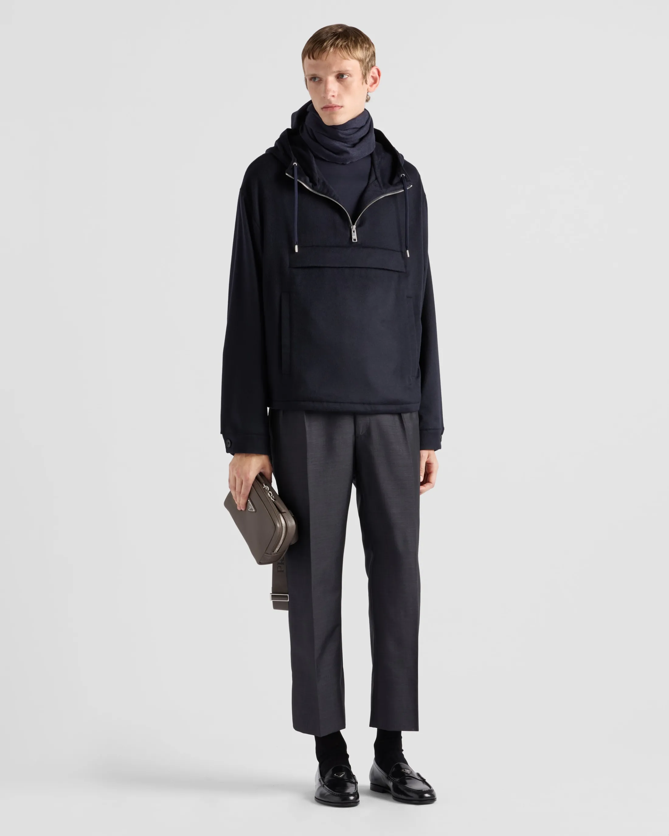 Prada Cashmere anorak Navy Discount