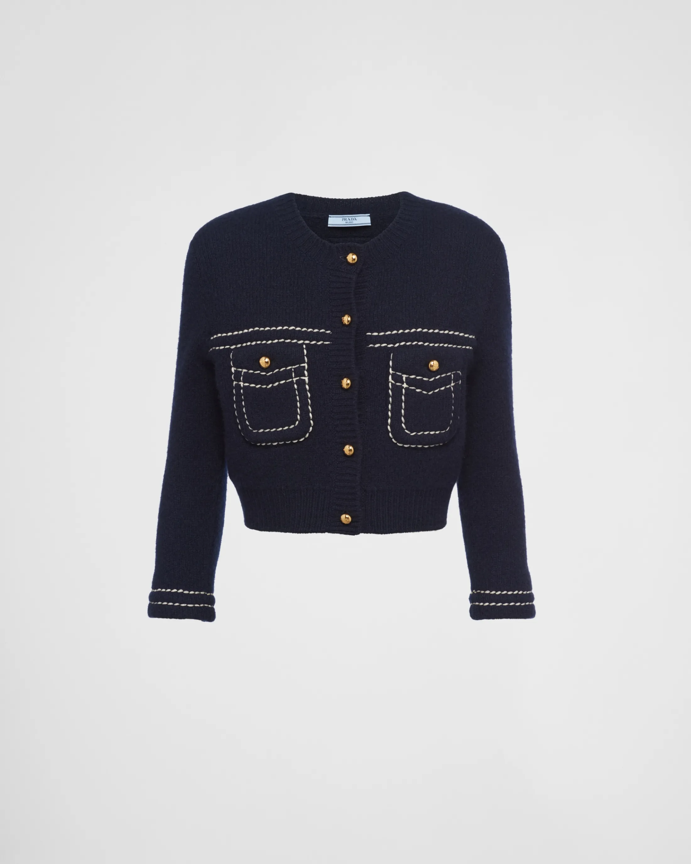 Prada Cashmere cardigan Navy Clearance