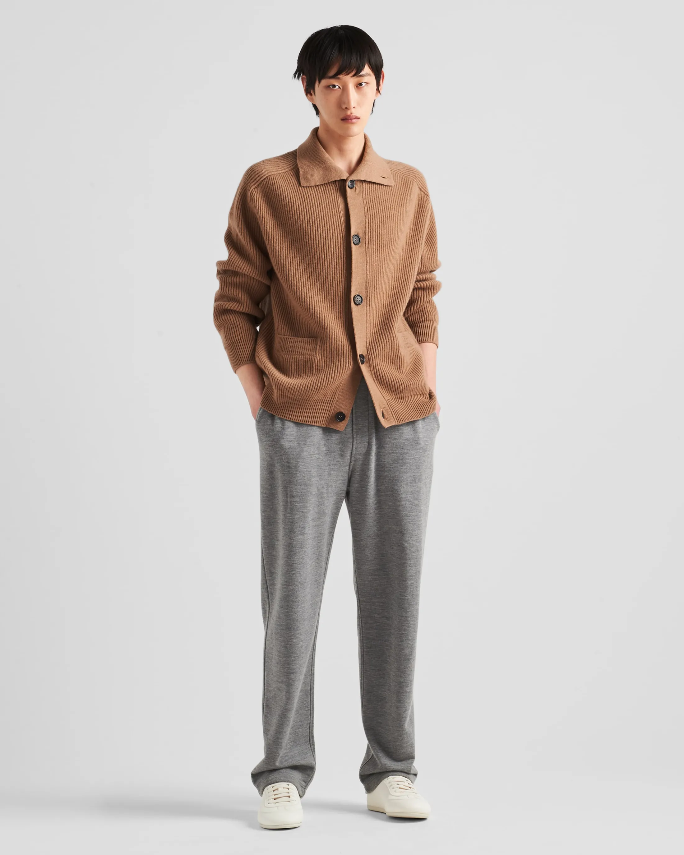 Prada Cashmere cardigan Camelbrown Clearance