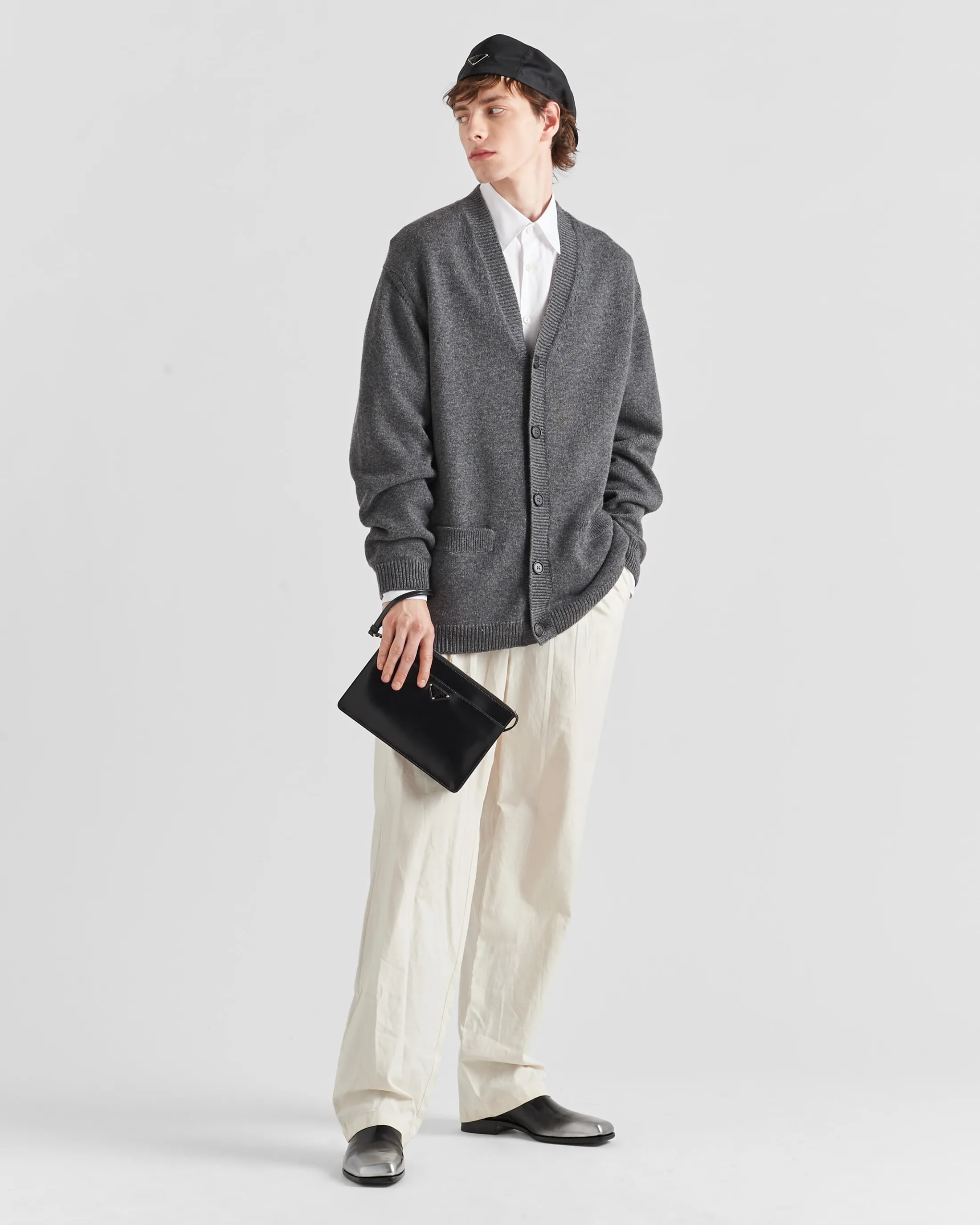 Prada Cashmere cardigan Slategray Outlet