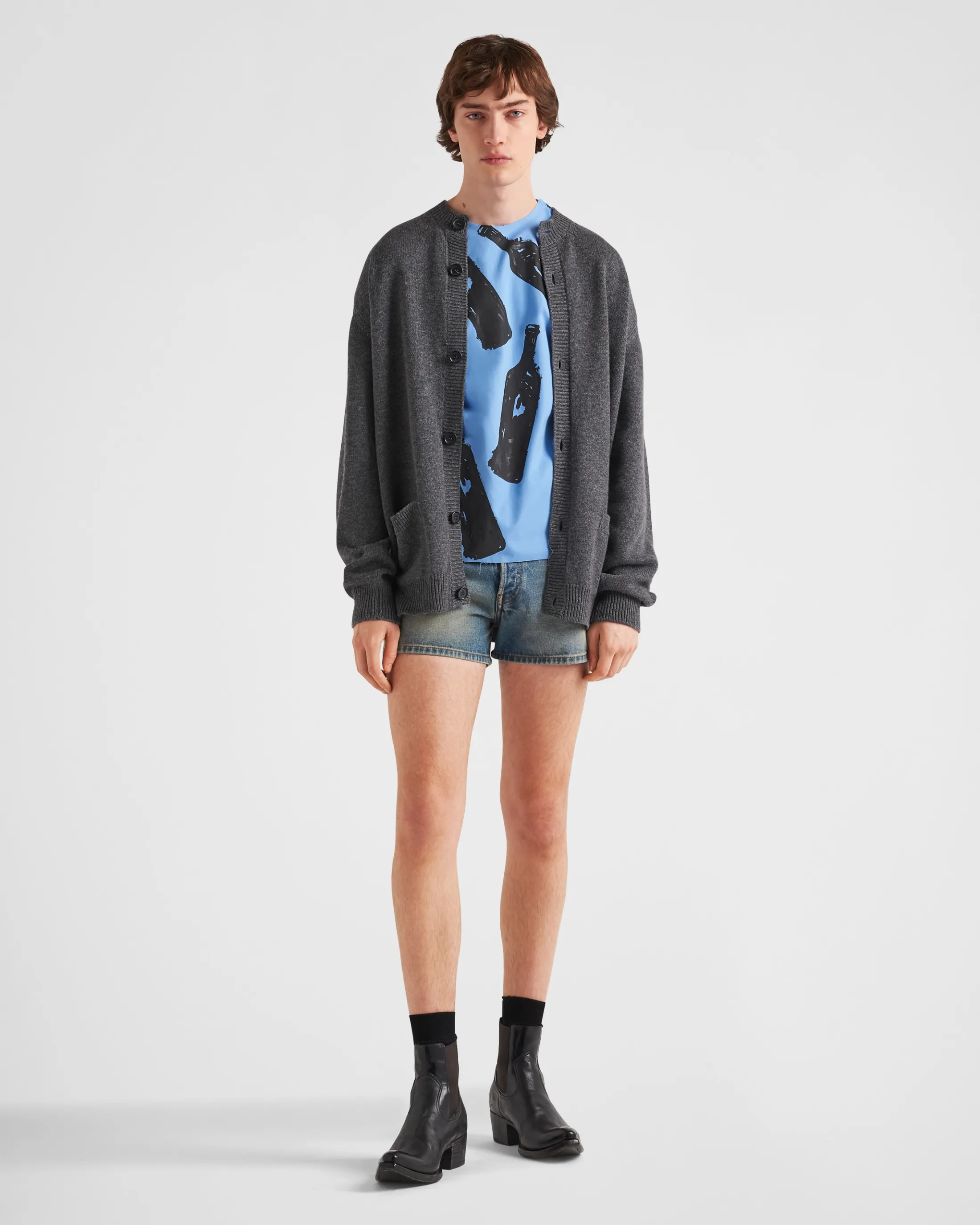 Prada Cashmere cardigan Slategray Store