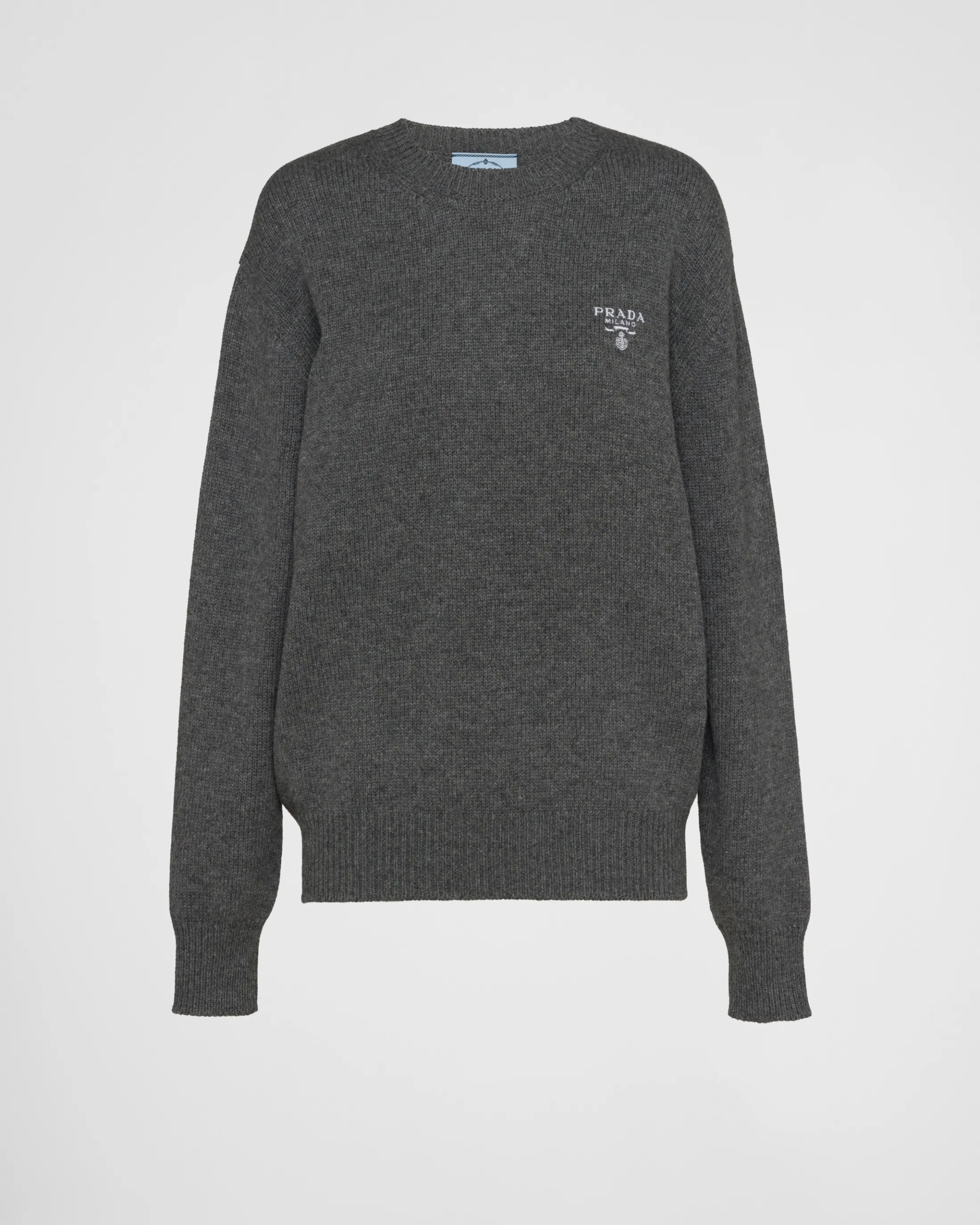 Prada Cashmere crew-neck sweater Slategray Outlet