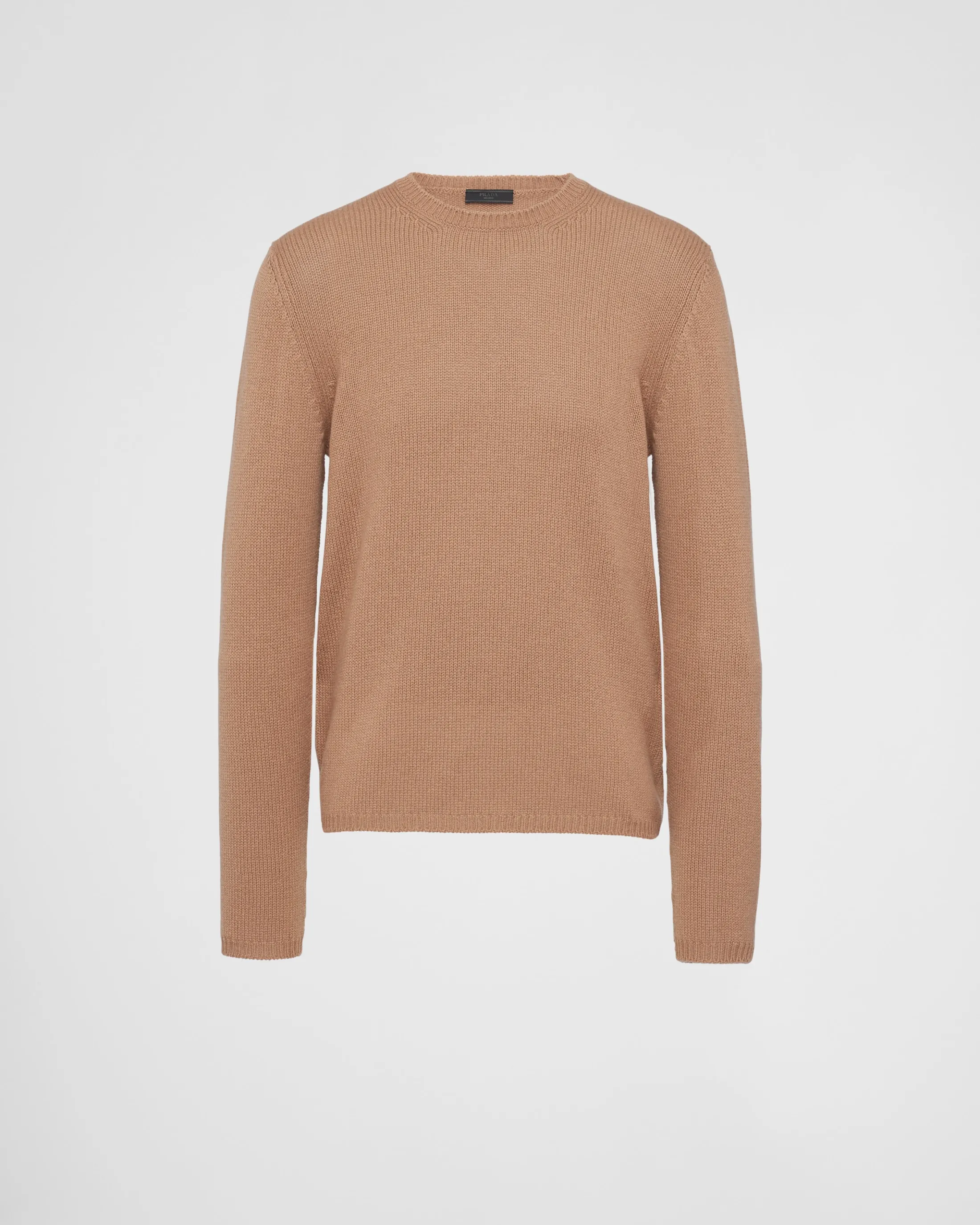 Prada Cashmere Crew-Neck Sweater Camelbrown Store