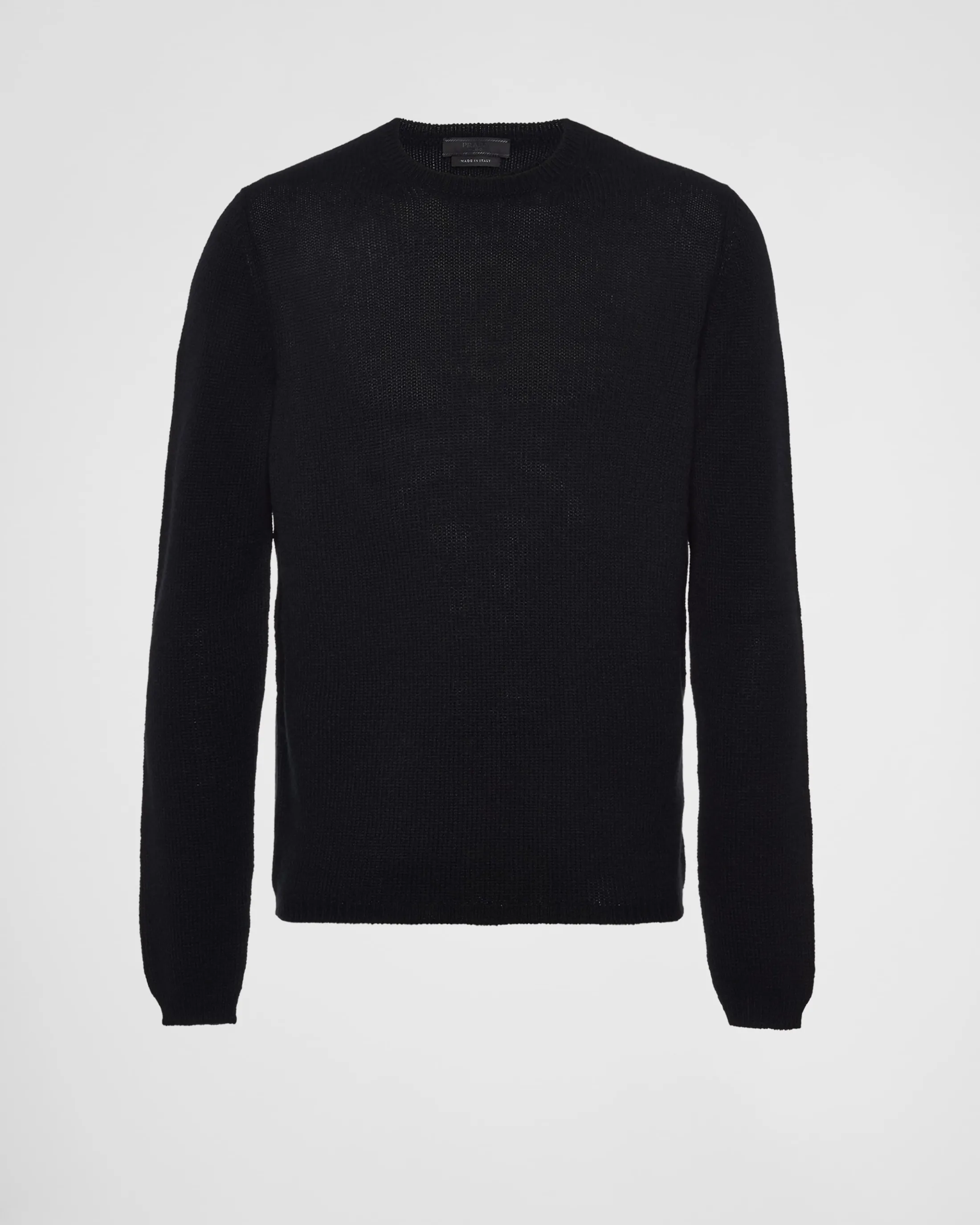 Prada Cashmere Crew-Neck Sweater Black Outlet