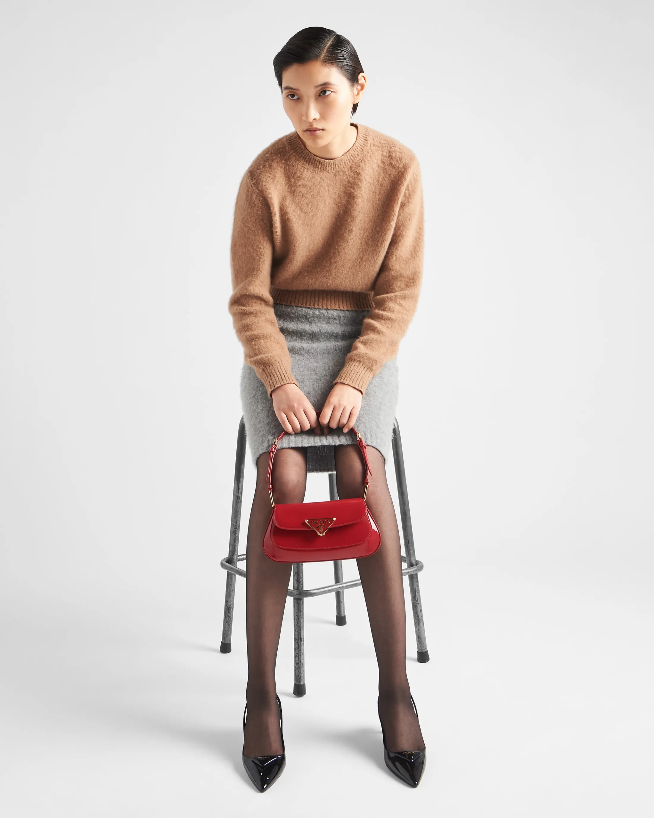 Prada Cashmere crew-neck sweater Camelbrown Best