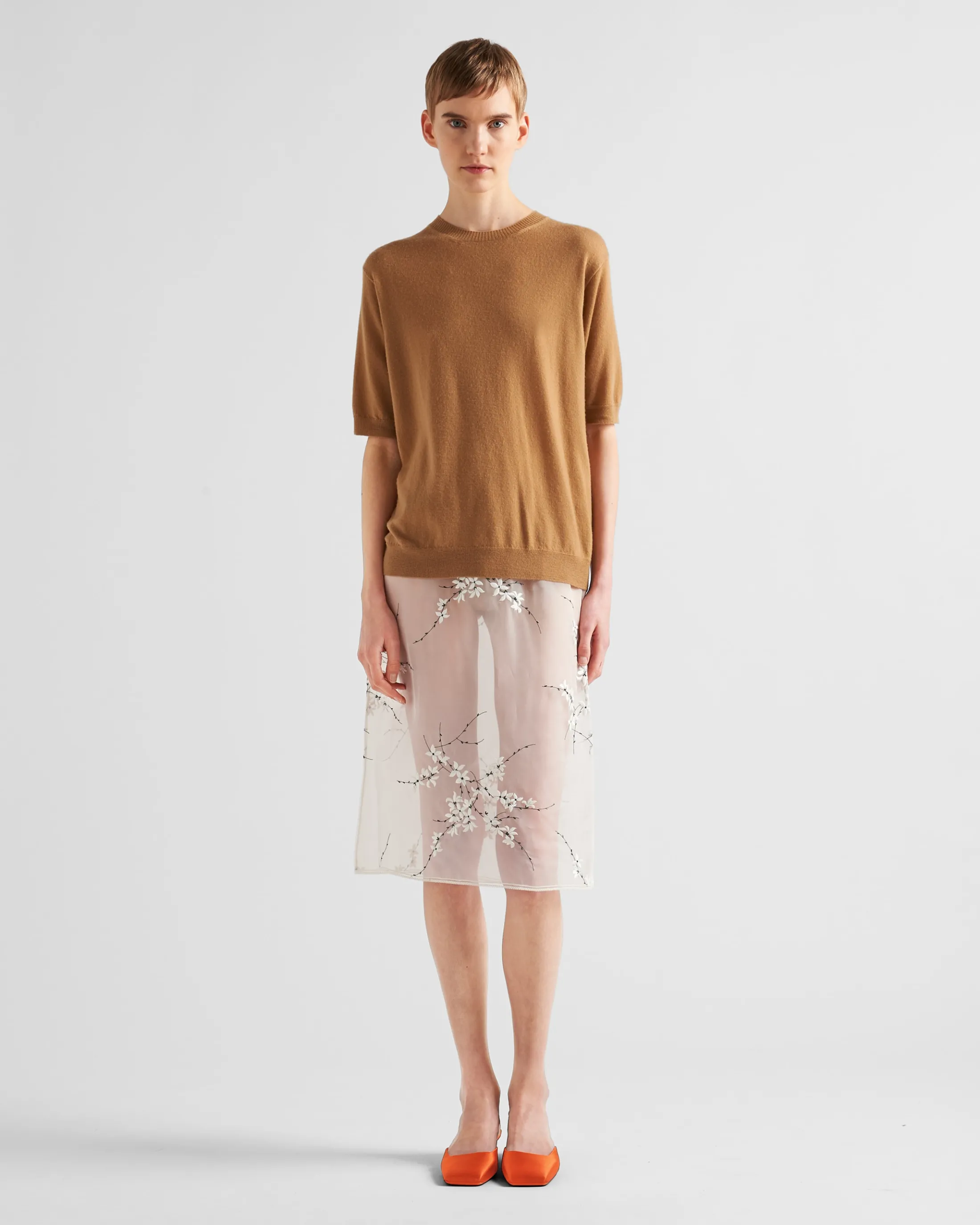 Prada Cashmere crew-neck sweater Corkbeige Cheap