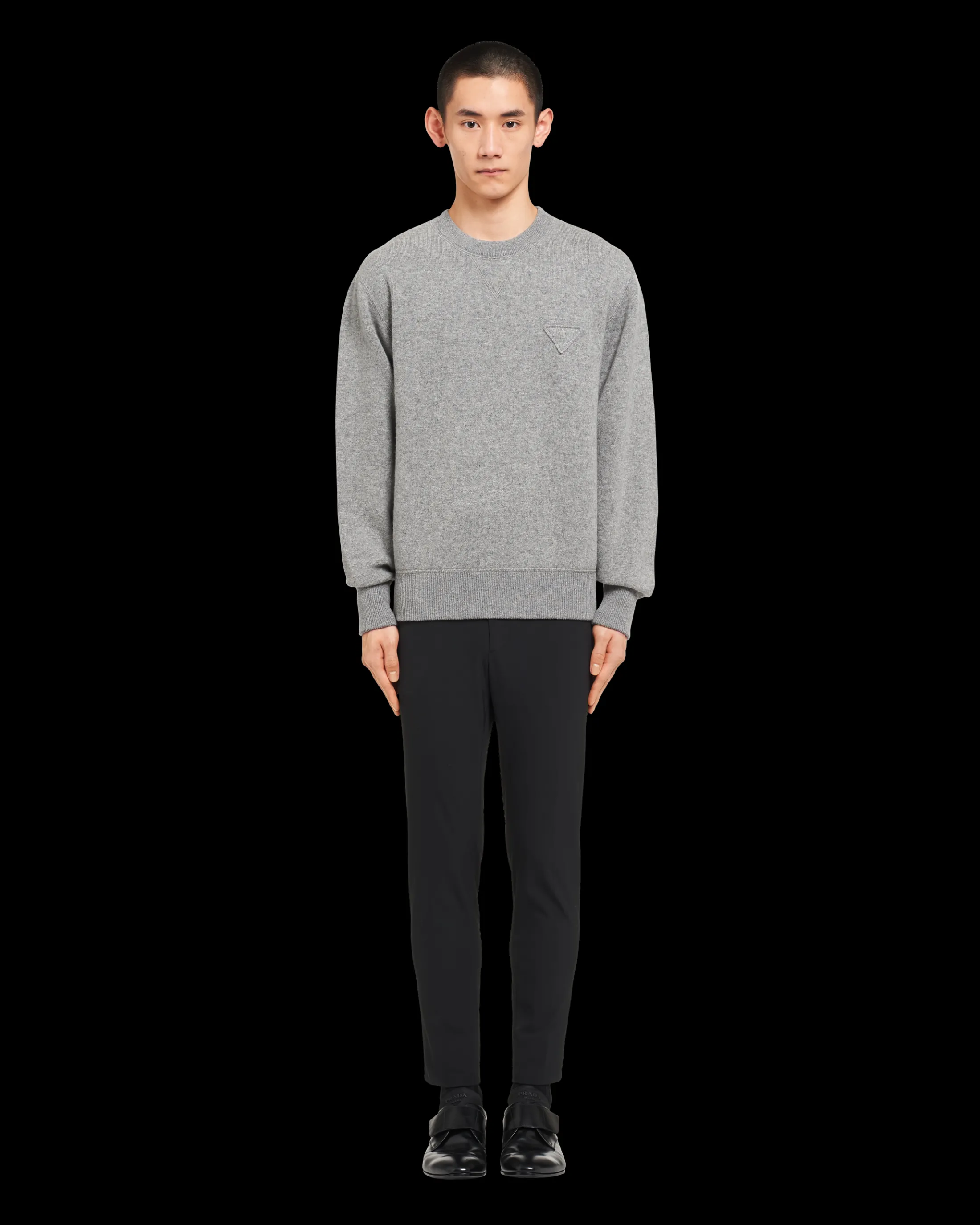 Prada Cashmere crew-neck sweater Grey Sale