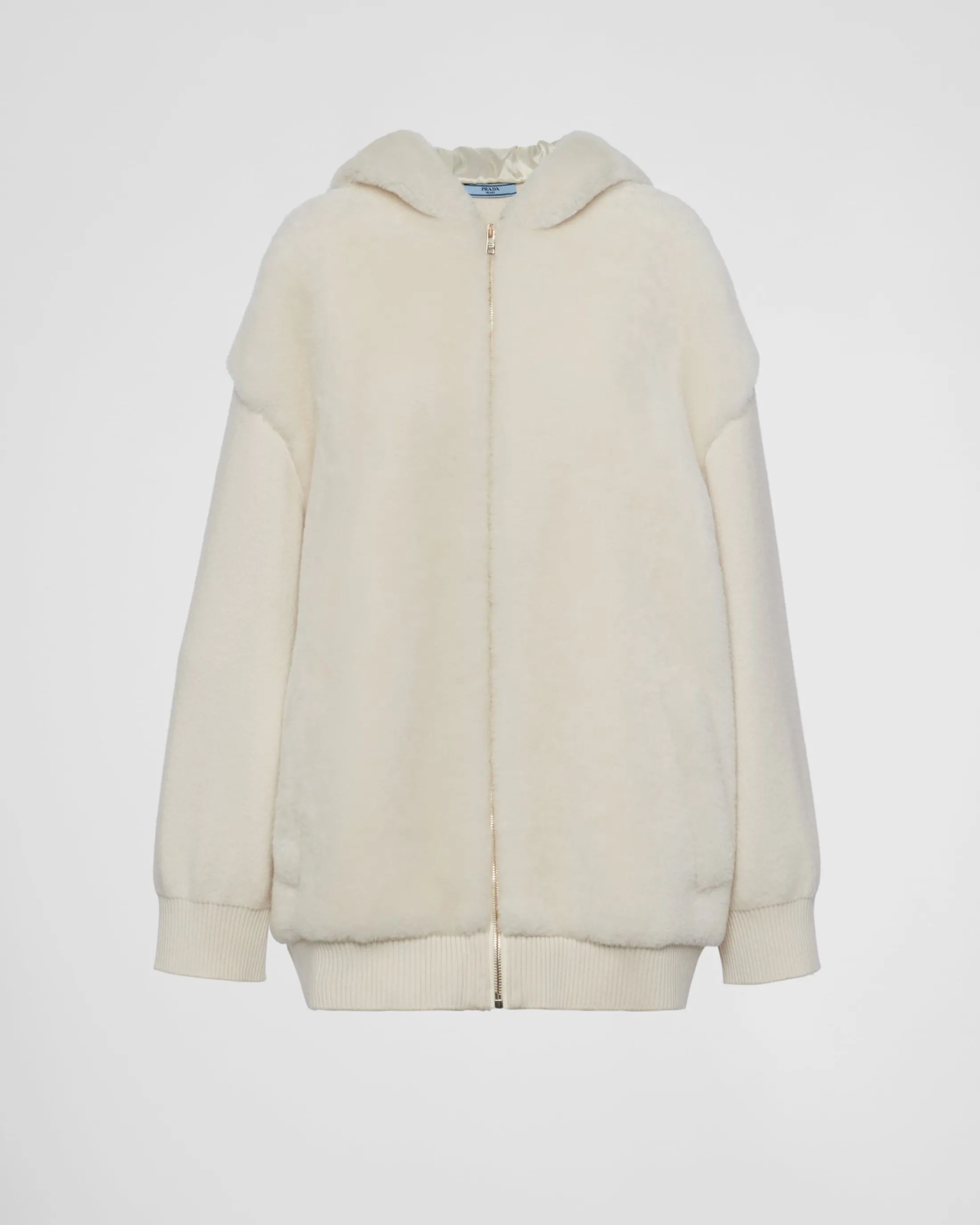 Prada Cashmere hoodie cardigan Chalkwhite Best