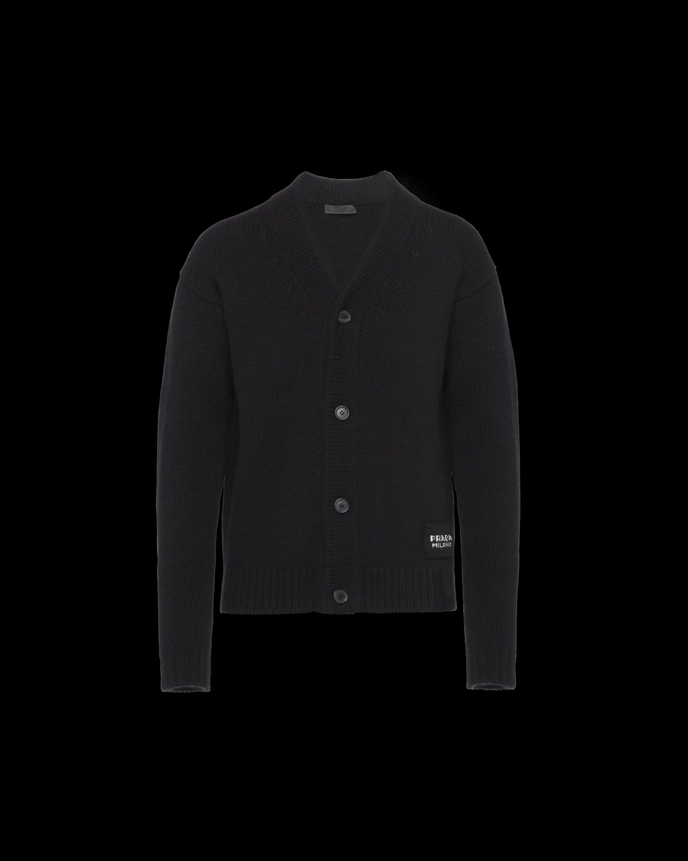 Prada Cashmere knit cardigan Black Outlet