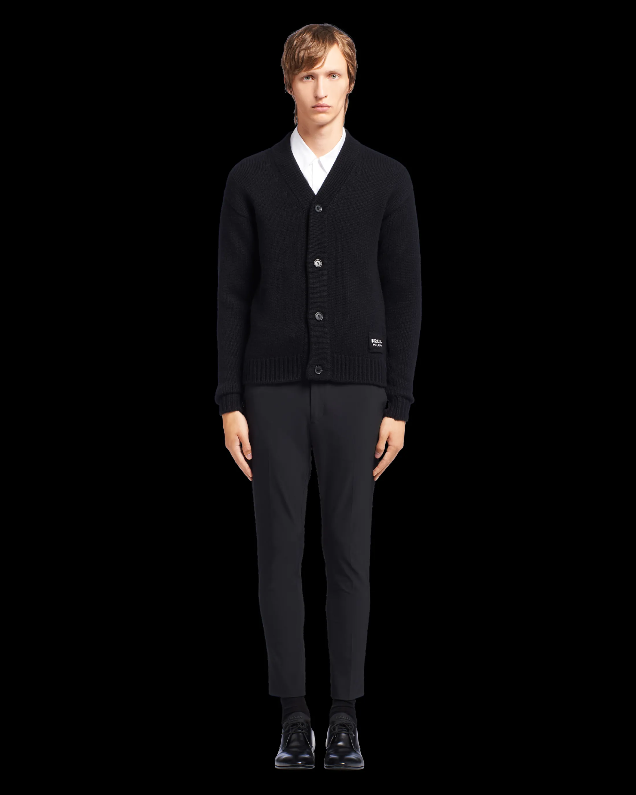 Prada Cashmere knit cardigan Black Outlet